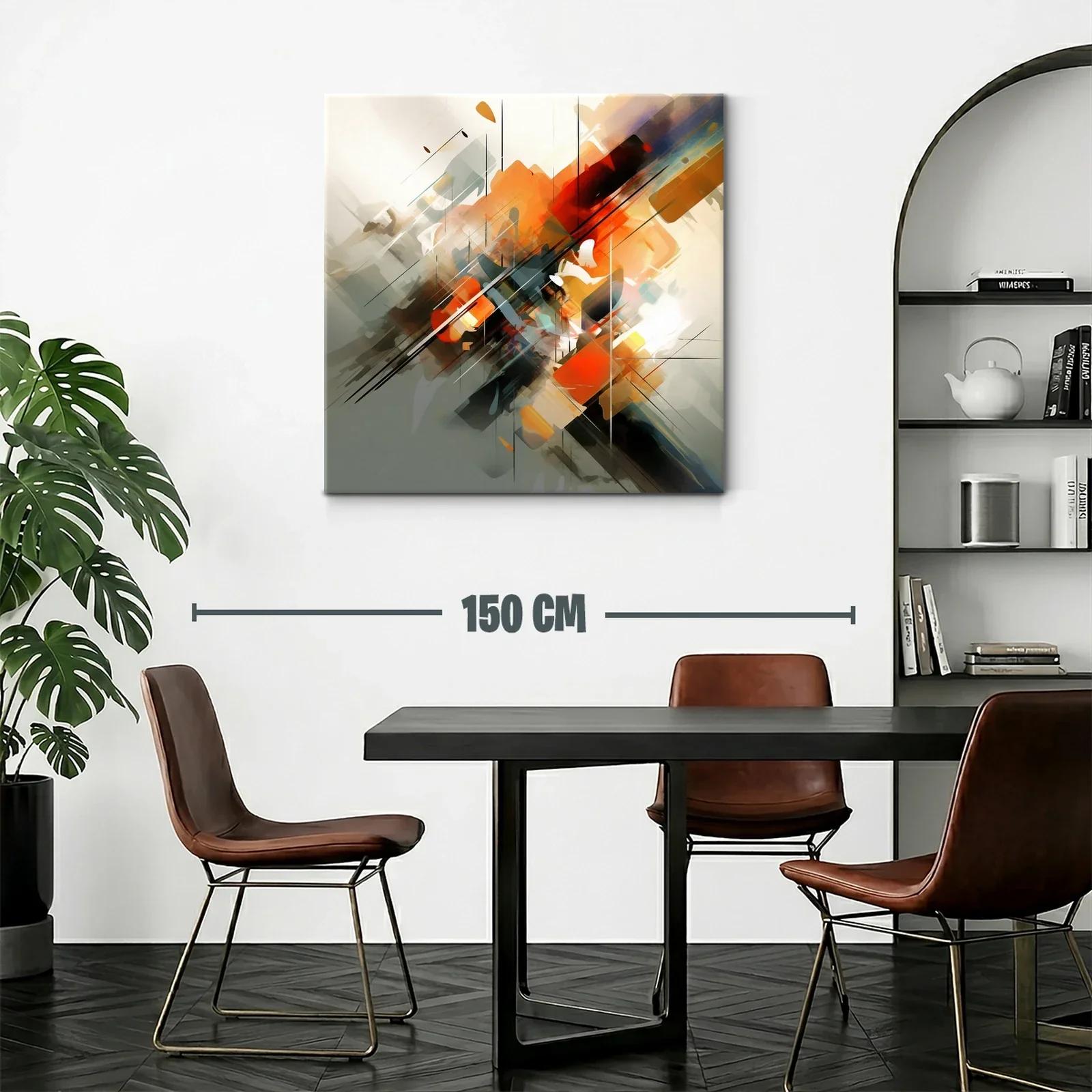 Composición abstracta con dinamismo en tonos cálidos — miniatura 2
