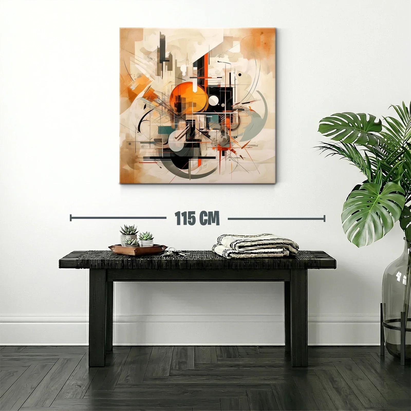 Composición abstracta con formas geométricas y tonos cálidos — miniatura 2