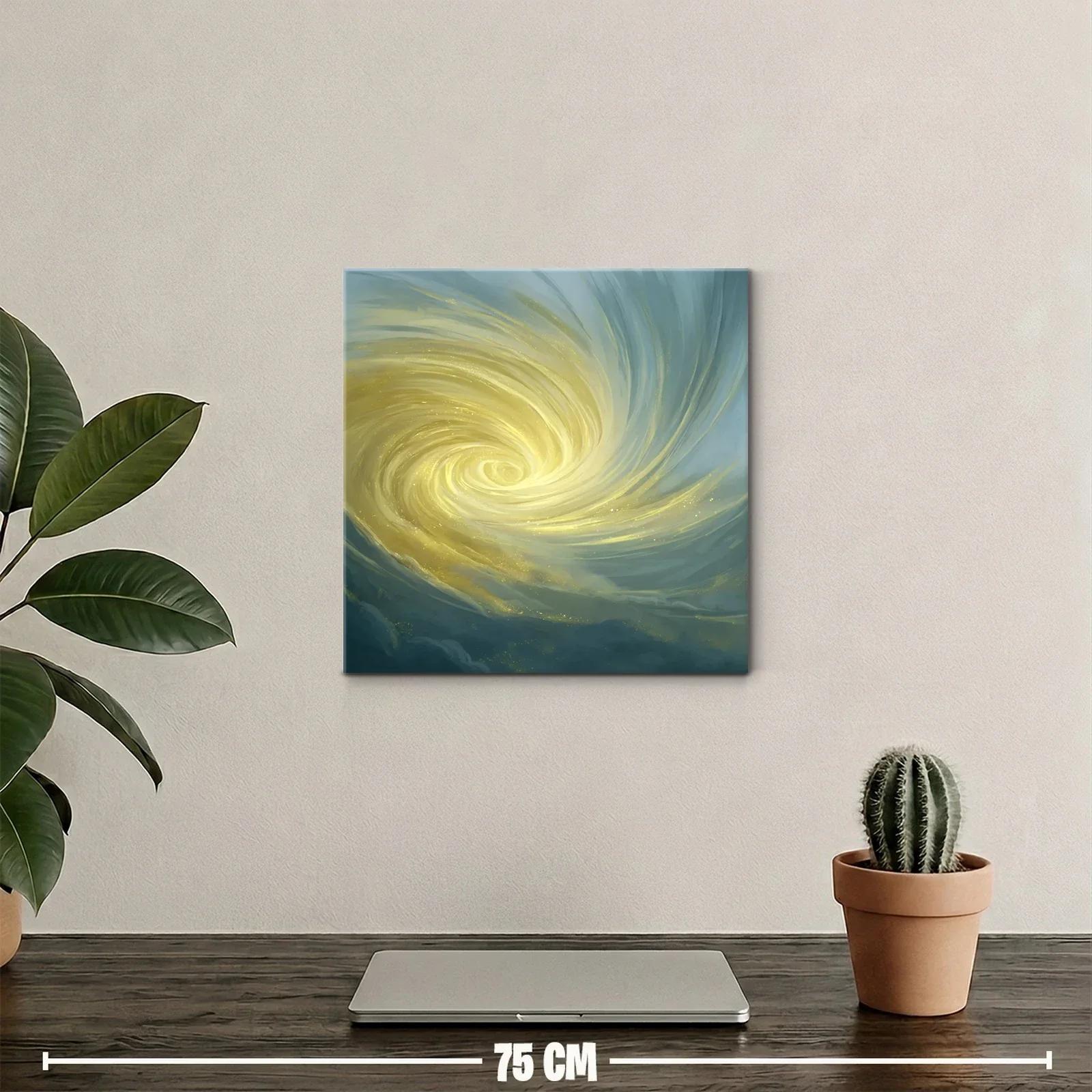 Remolino luminoso con tonos dorados y azules suaves — miniatura 2