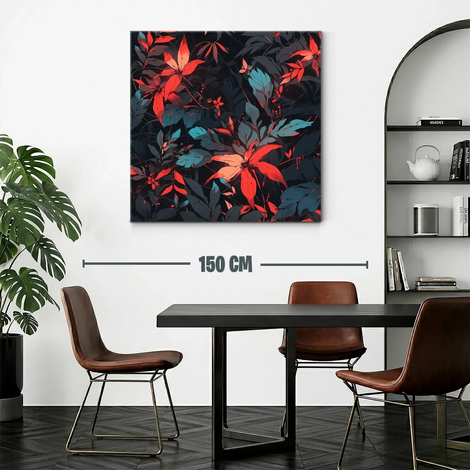 Flores rojas vibrantes sobre fondo oscuro elegante — miniatura 2