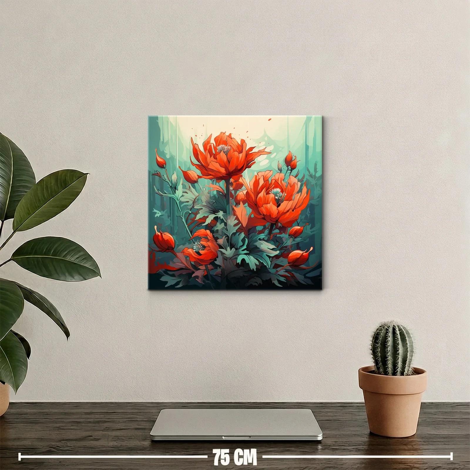 Vibrantes flores naranjas en contraste con hojas verdes — miniatura 2