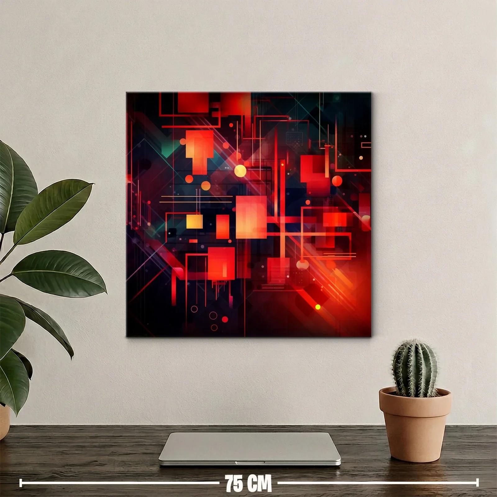 Composición abstracta con formas geométricas en tonos cálidos — miniatura 2