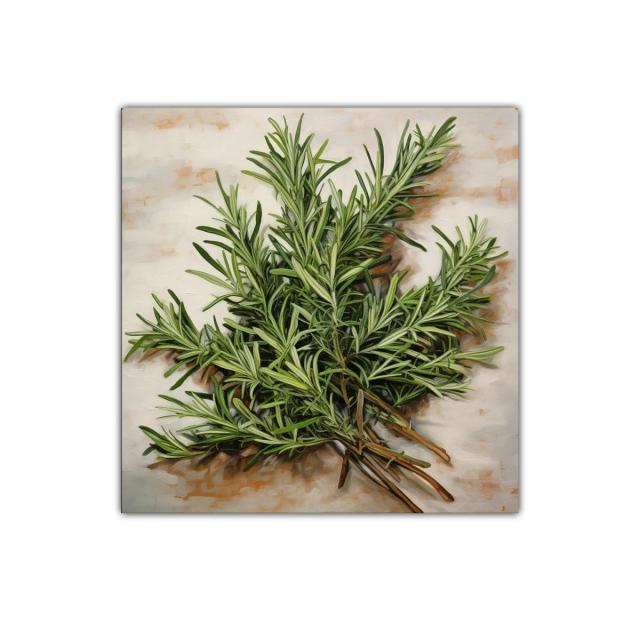 Cuadro decorativo de ramo verde fresco y natural