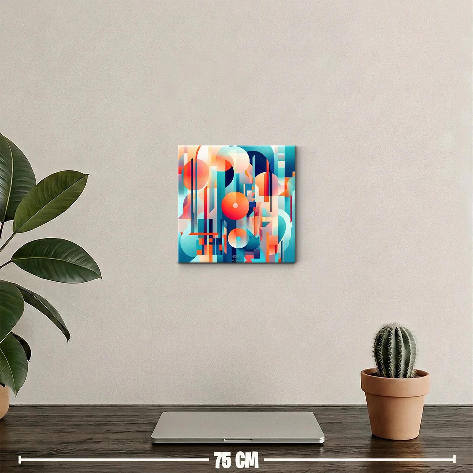 Composición geométrica con formas y colores vibrantes — miniatura 2