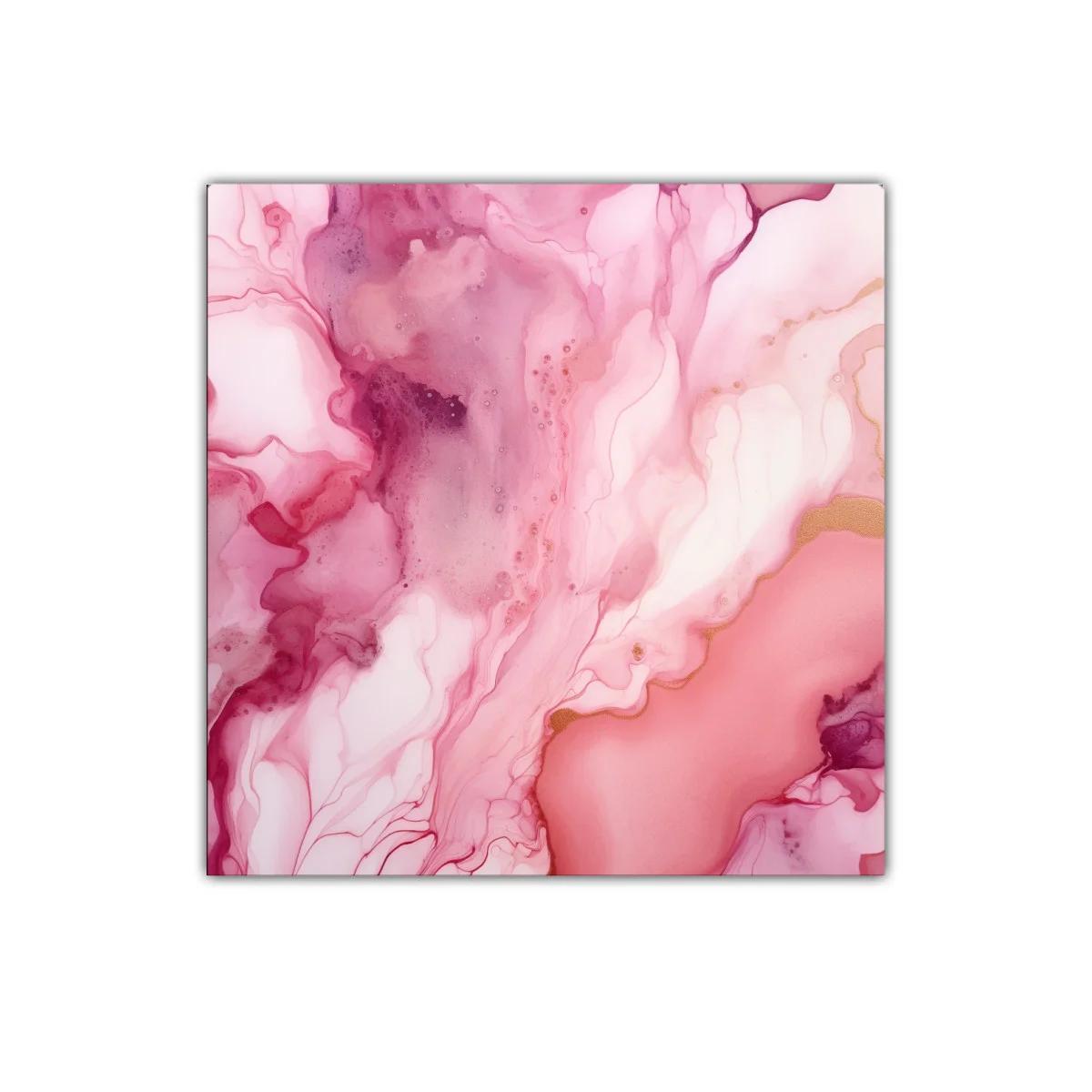 Abstracto fluido en tonos rosas con toques dorados suaves — imagen principal