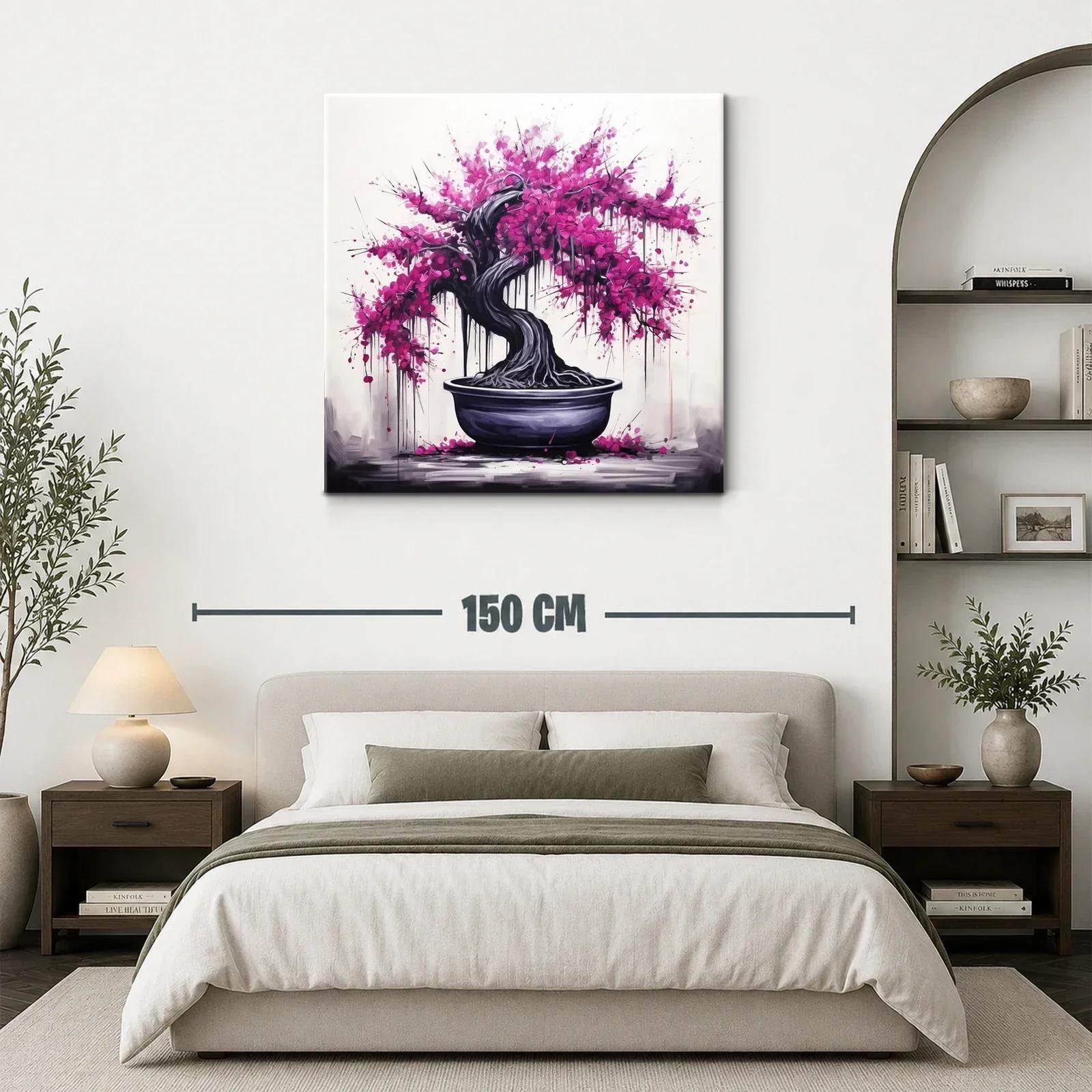 Bonsái con flores rosas intensas para un toque zen — miniatura 3