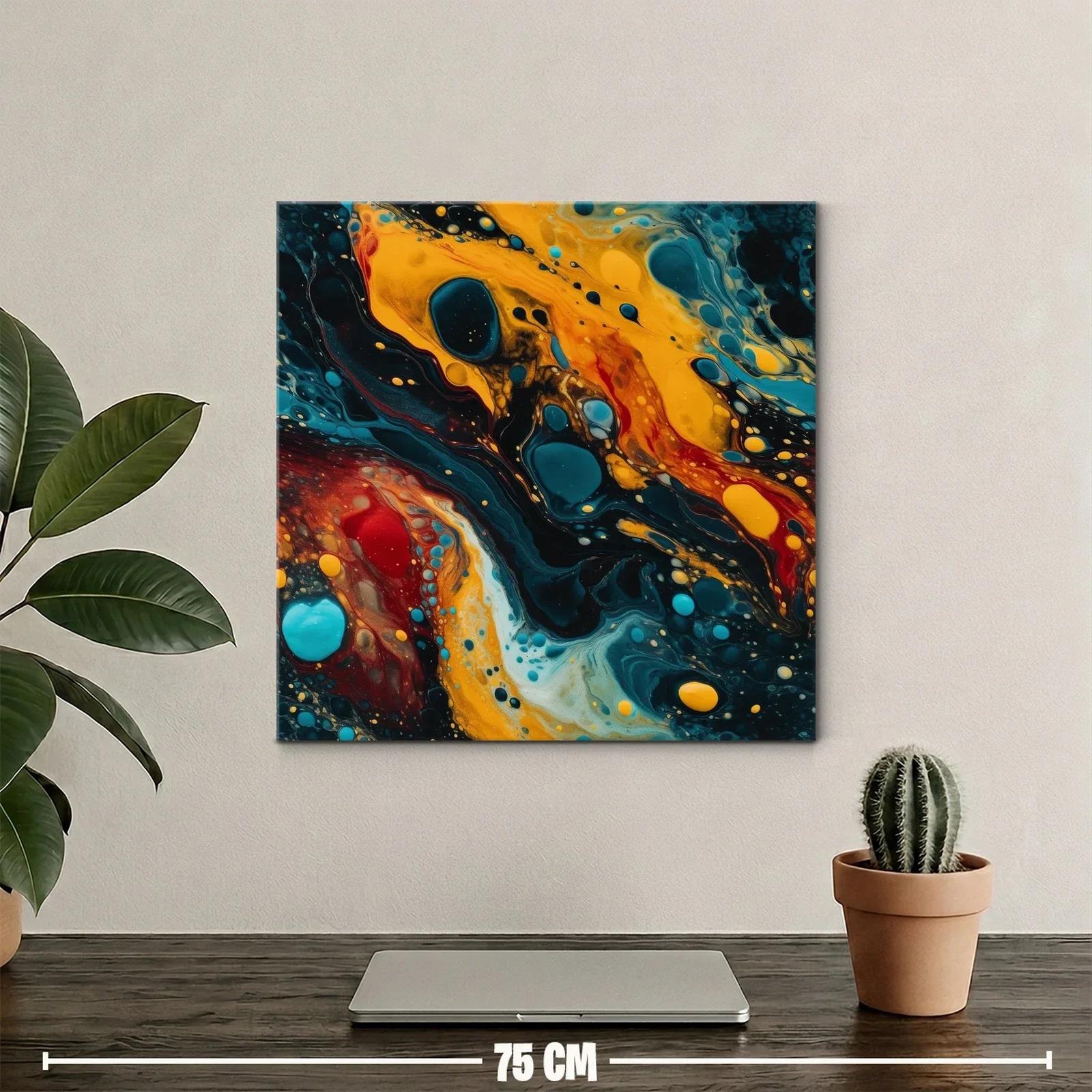 Arte abstracto con vibrantes tonos cálidos y fríos — miniatura 2
