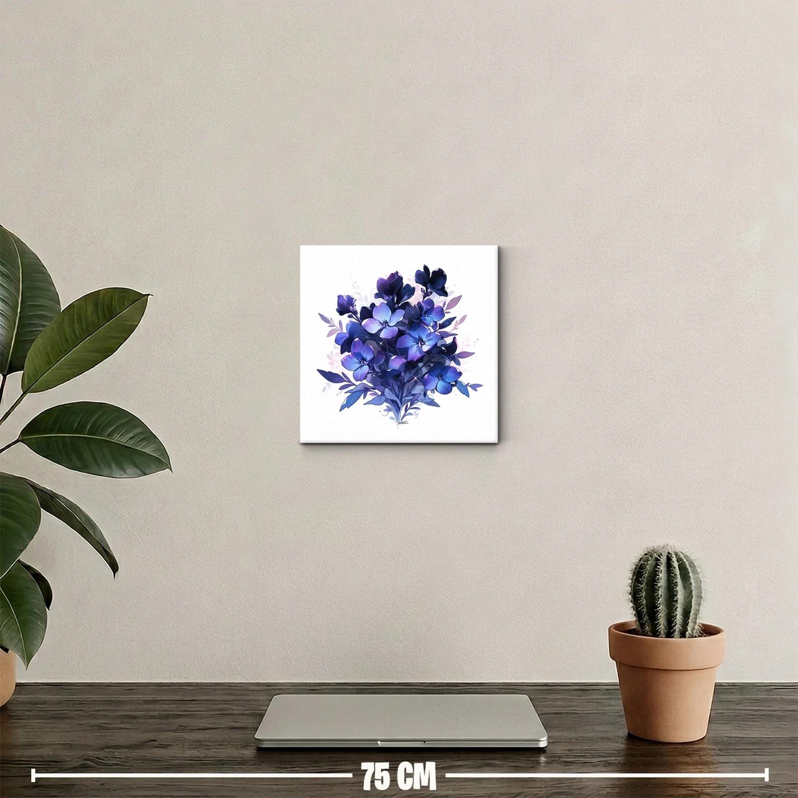 Ramo vibrante de flores en tonos azules y morados — miniatura 2