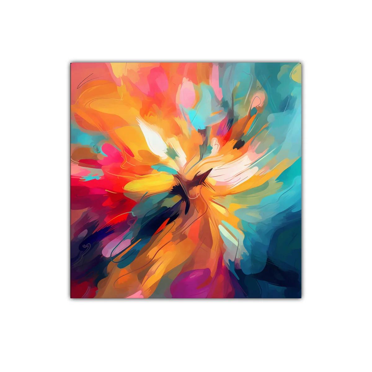 Abstracción vibrante en explosión de color intensa y dinámica