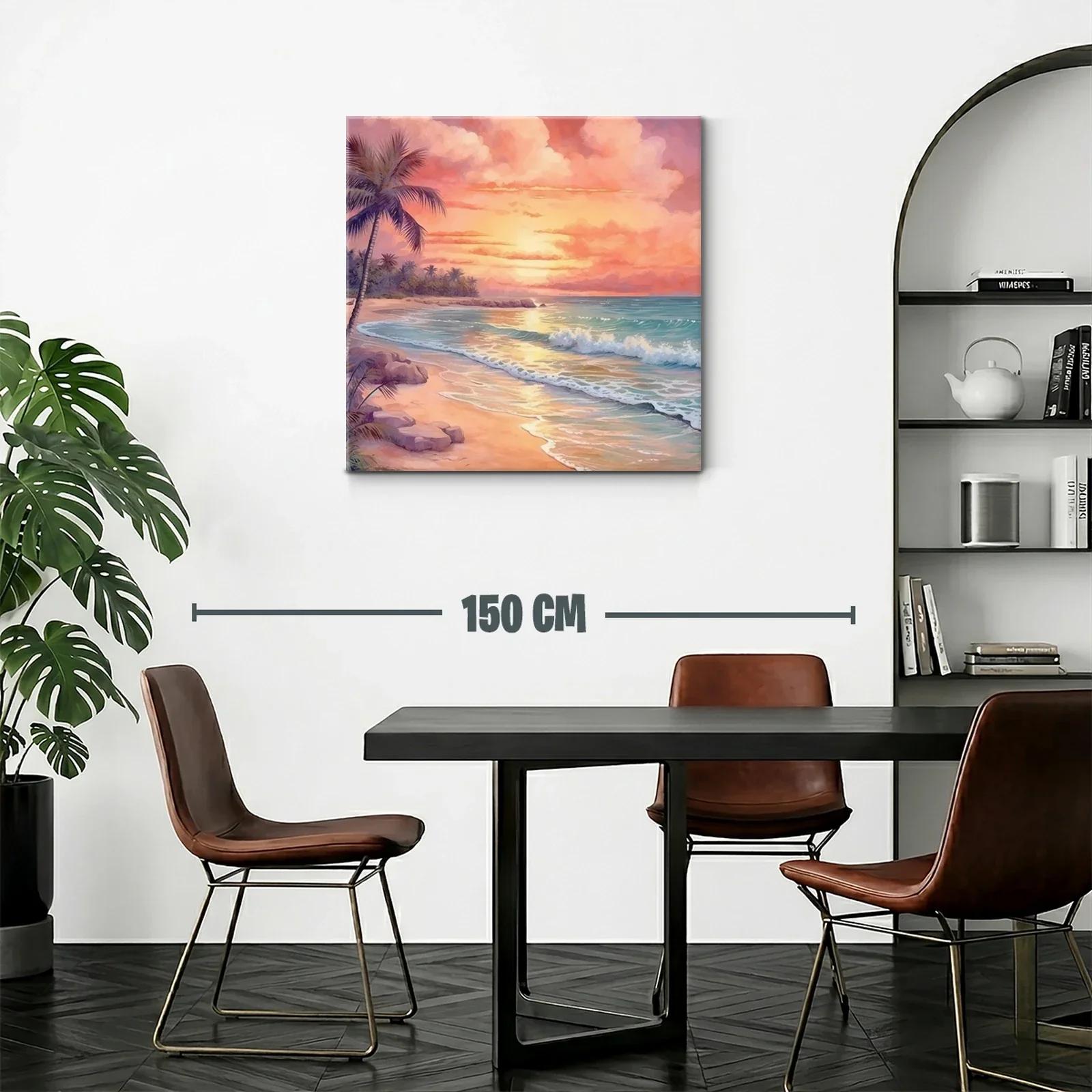 Atardecer Tropical con Palmera en Playa Serena — miniatura 2
