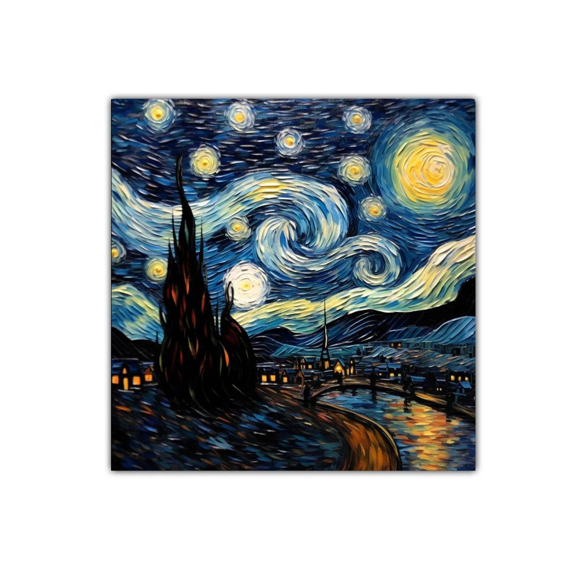 Cielo estrellado con vibrantes remolinos nocturnos — imagen principal