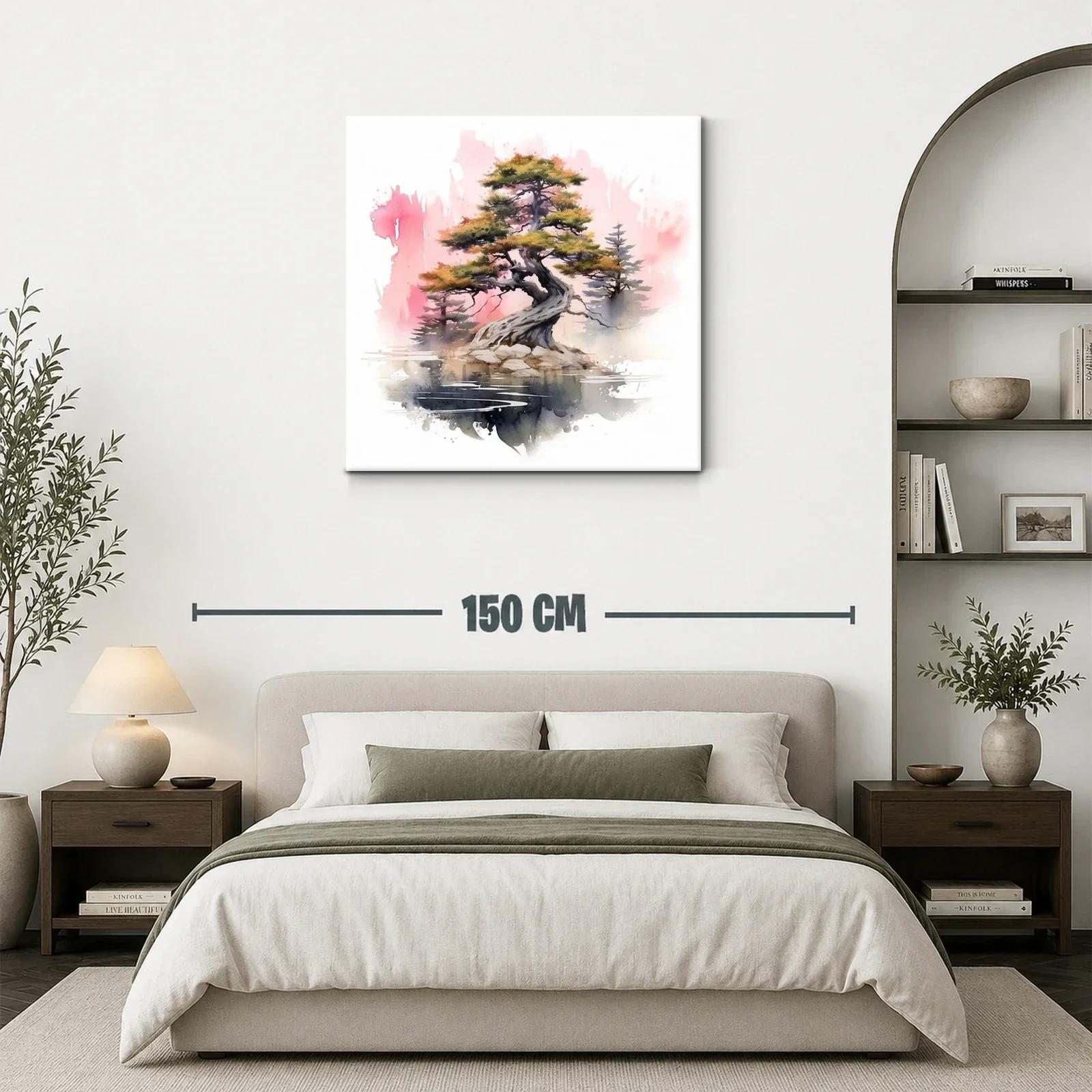 Árbol solitario con reflejo en lago sereno y tonos suaves — miniatura 3