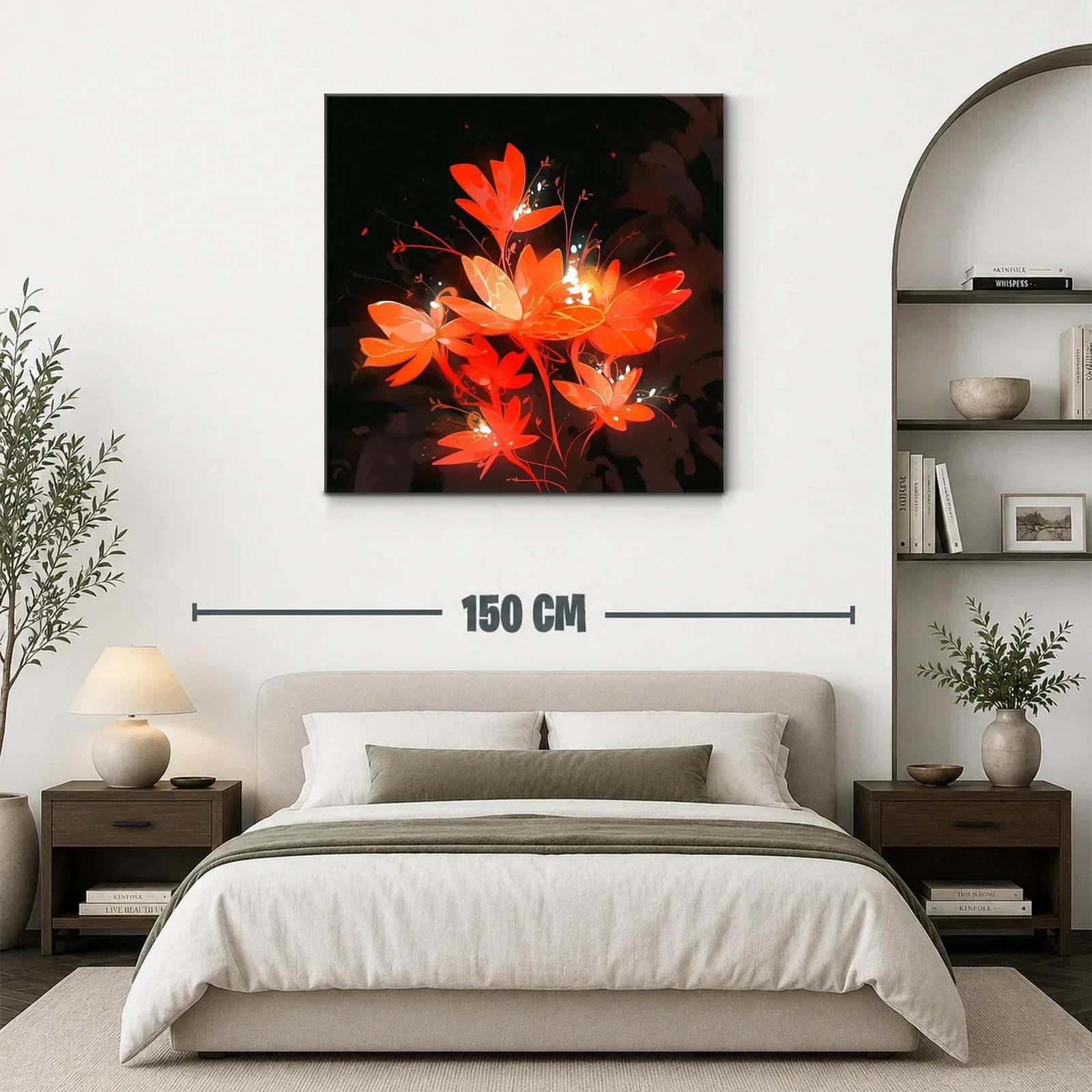 Flores en tonos cálidos que iluminan la oscuridad — miniatura 3