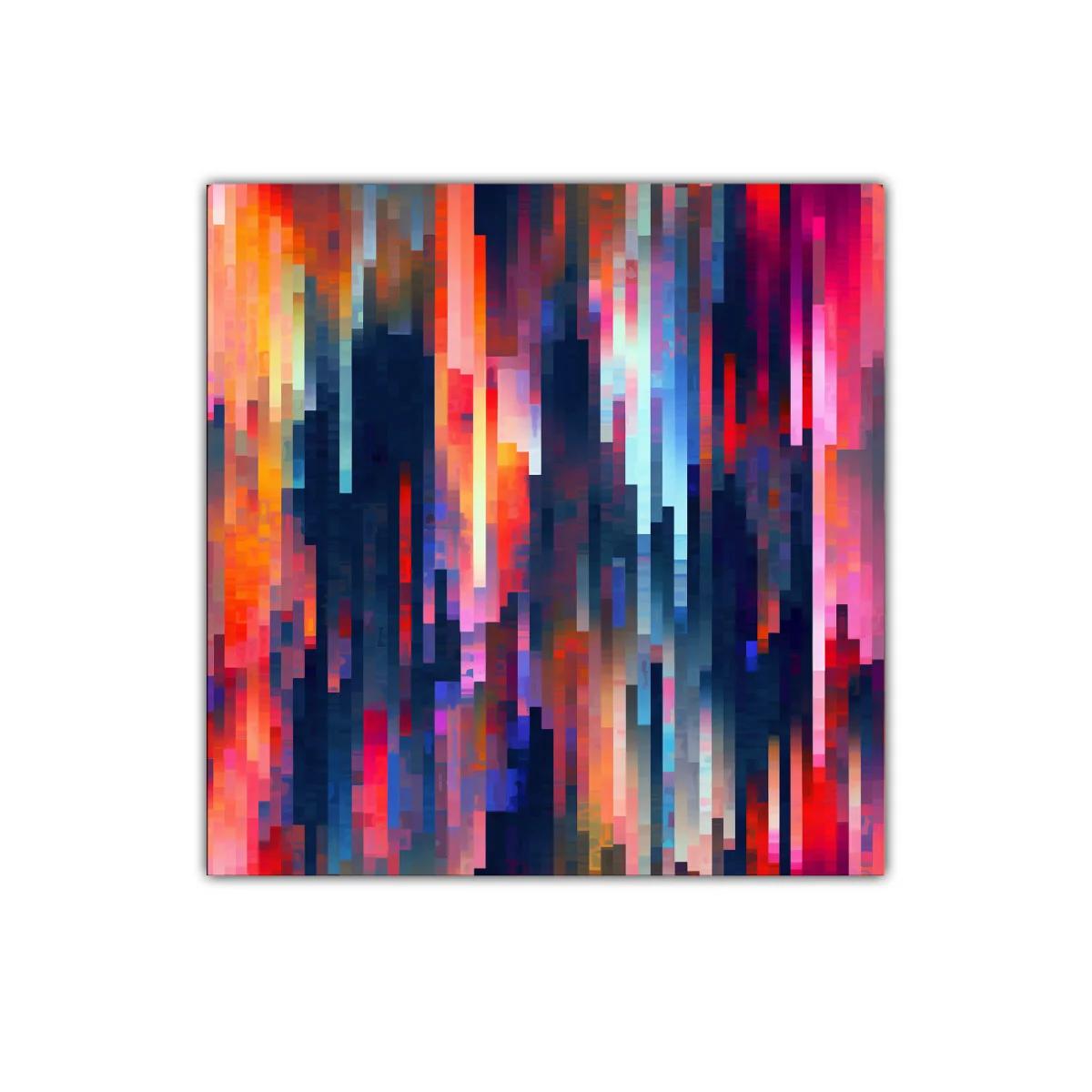 Cuadro abstracto con vibrantes bloques de color en vertical — miniatura 1