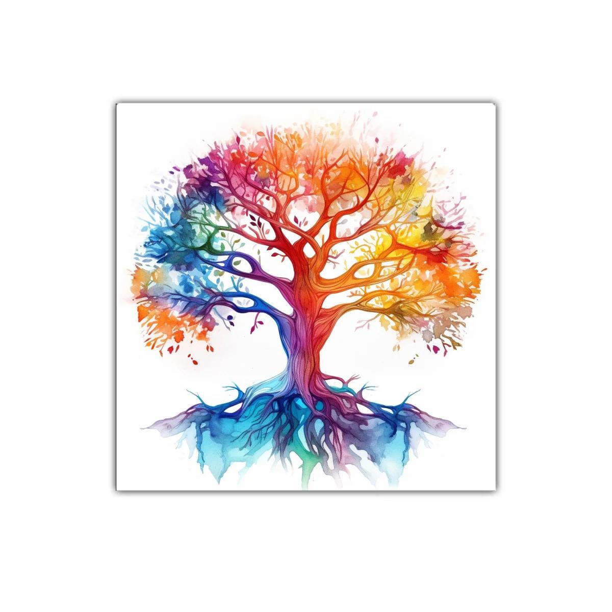 Árbol multicolor que irradia vida y energía vibrante — imagen principal
