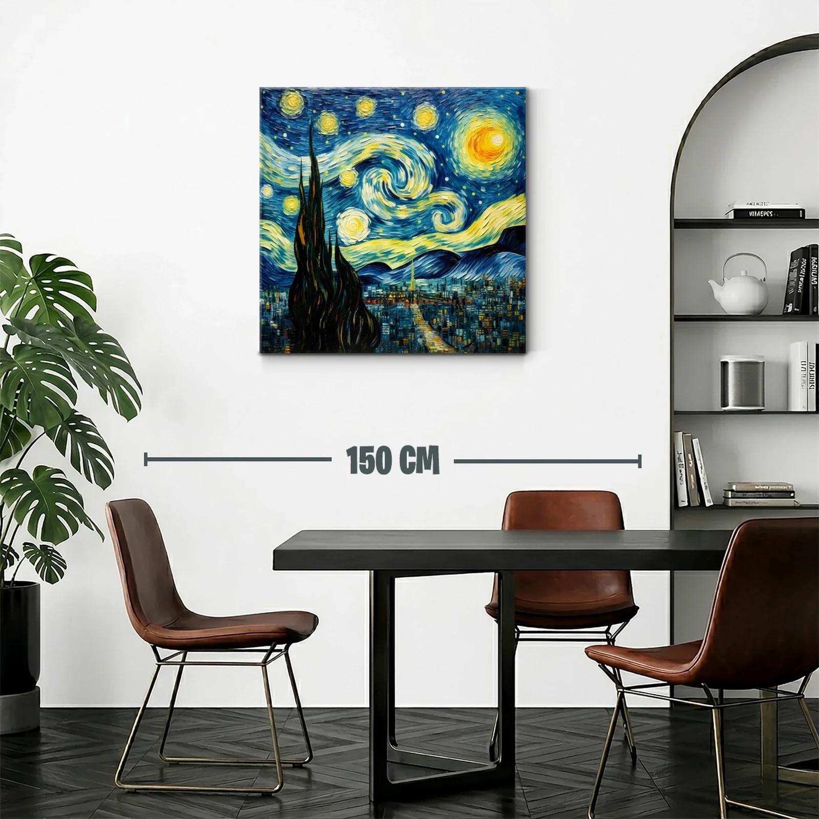 Cielo nocturno vibrante con espirales luminosas y estrellas — miniatura 2