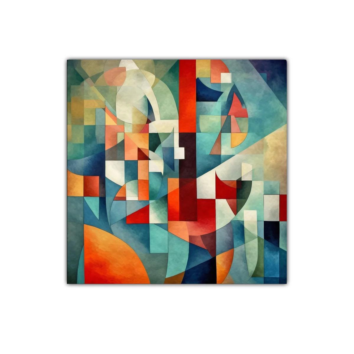 Composición abstracta con formas geométricas y tonos cálidos — imagen principal