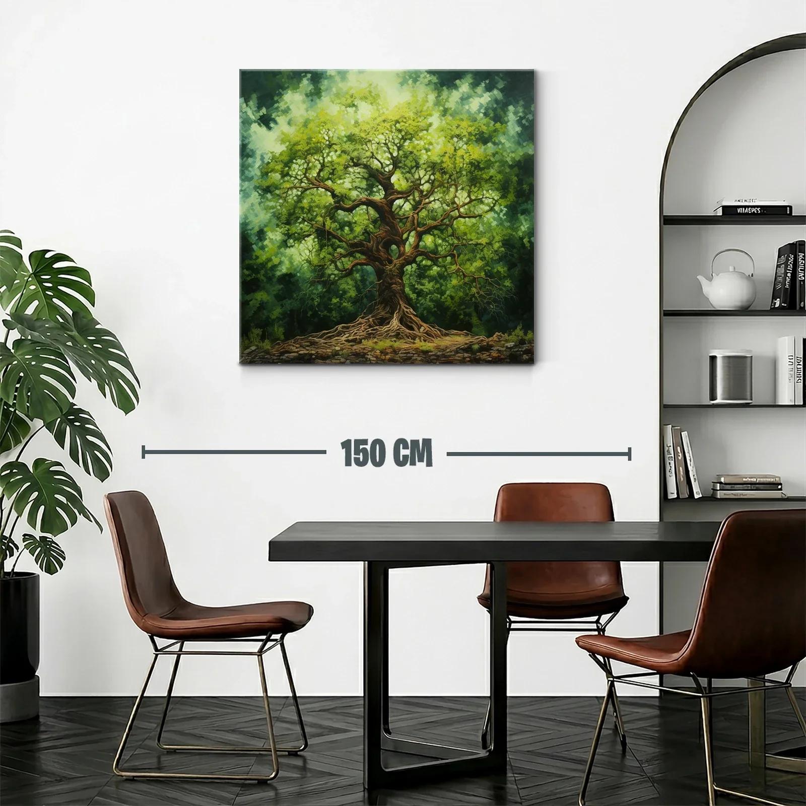 Majestuoso árbol con raíces y follaje frondoso verde — miniatura 2
