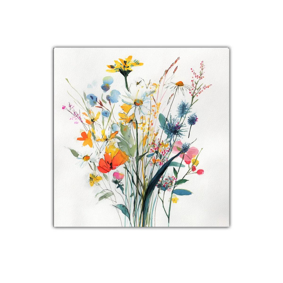 Ramillete de flores silvestres coloridas y delicadas — imagen principal
