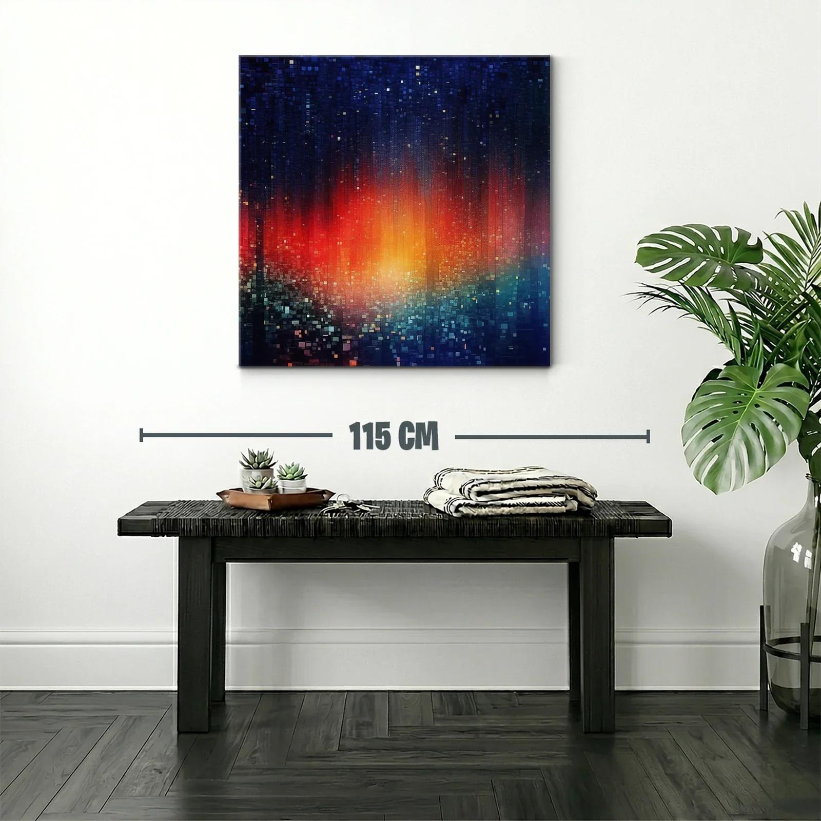 Espectro vibrante en cuadros pixelados abstractos — miniatura 2