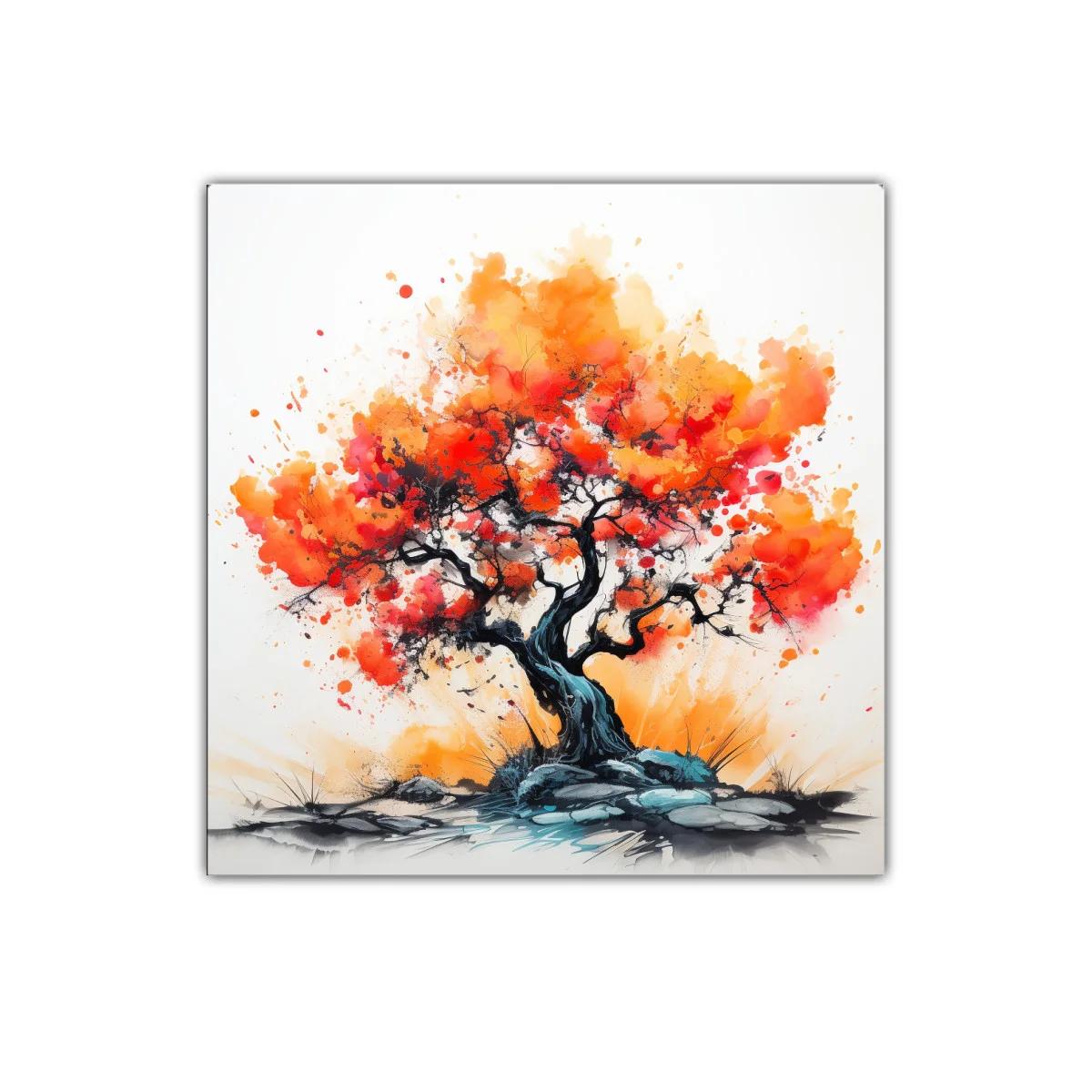 Árbol vibrante con tonos cálidos y energía dinámica — imagen principal