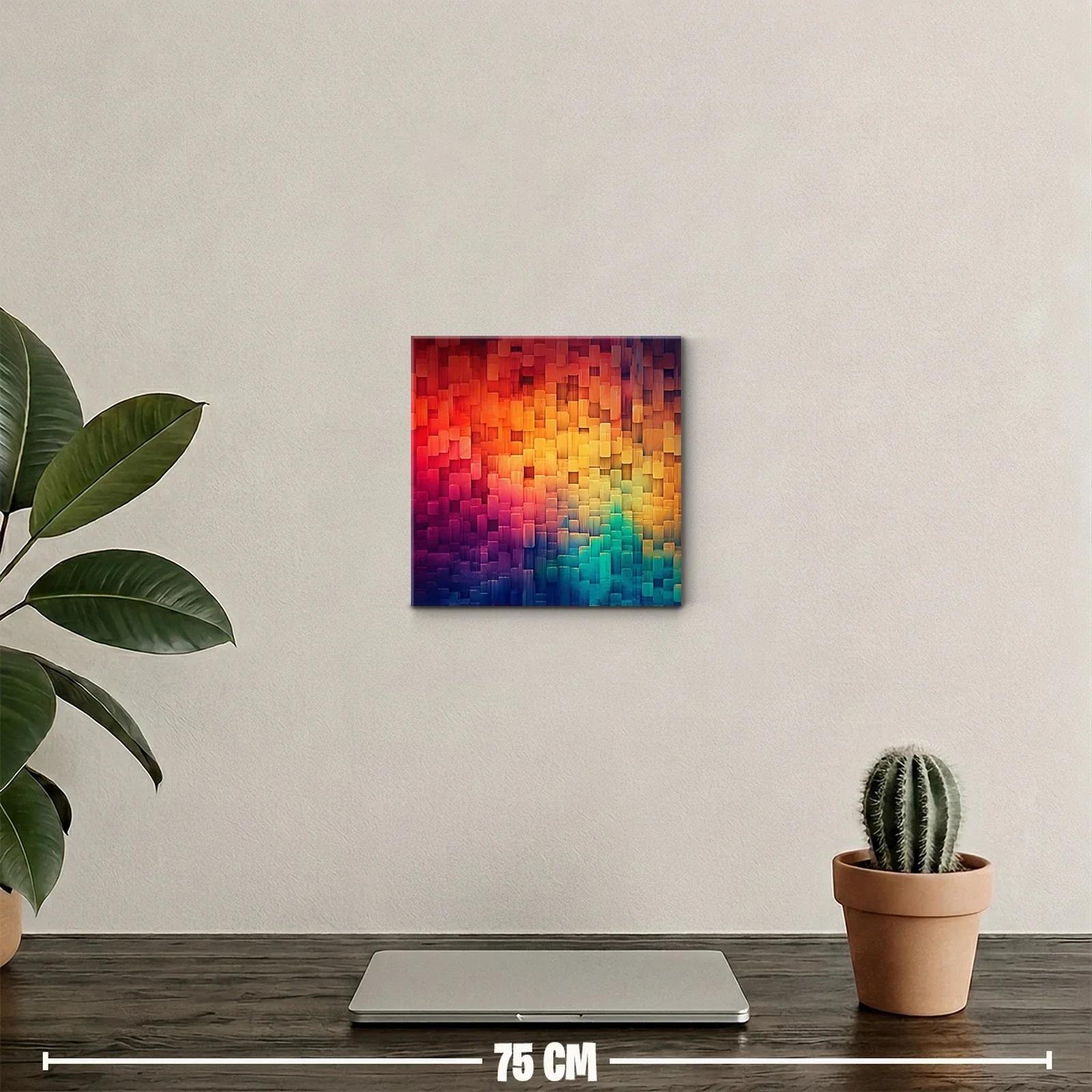 Cuadro abstracto con vibrantes bloques de color y textura — miniatura 2