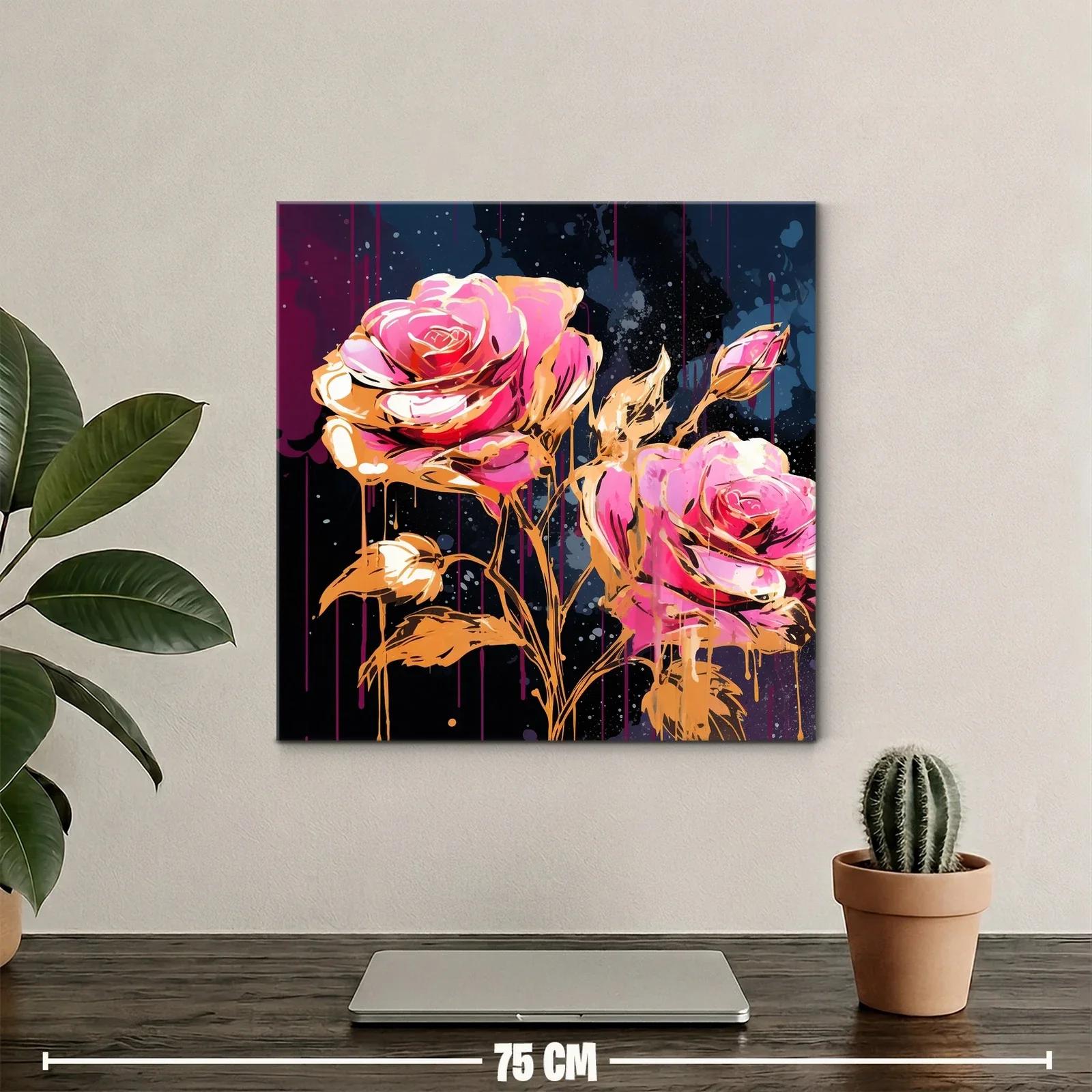 Rosas vibrantes en tonos dorados y rosas intensos — miniatura 2