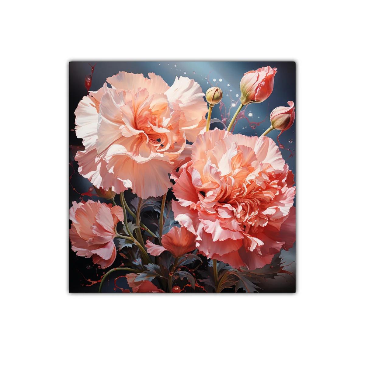 Elegancia floral en tonos coral para ambientes sofisticados