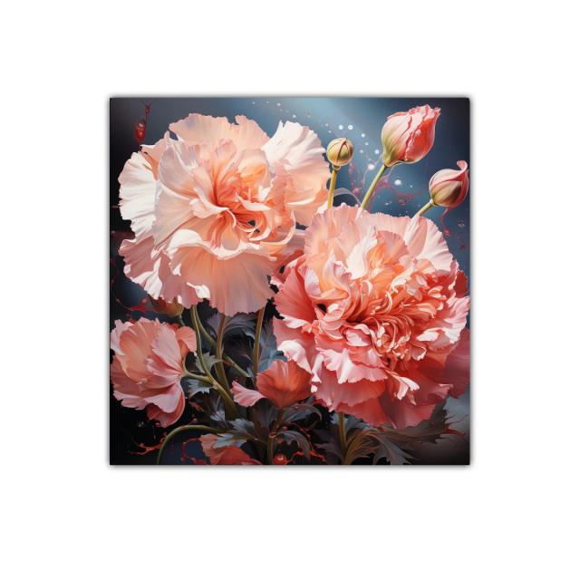 Elegancia floral en tonos coral para ambientes sofisticados