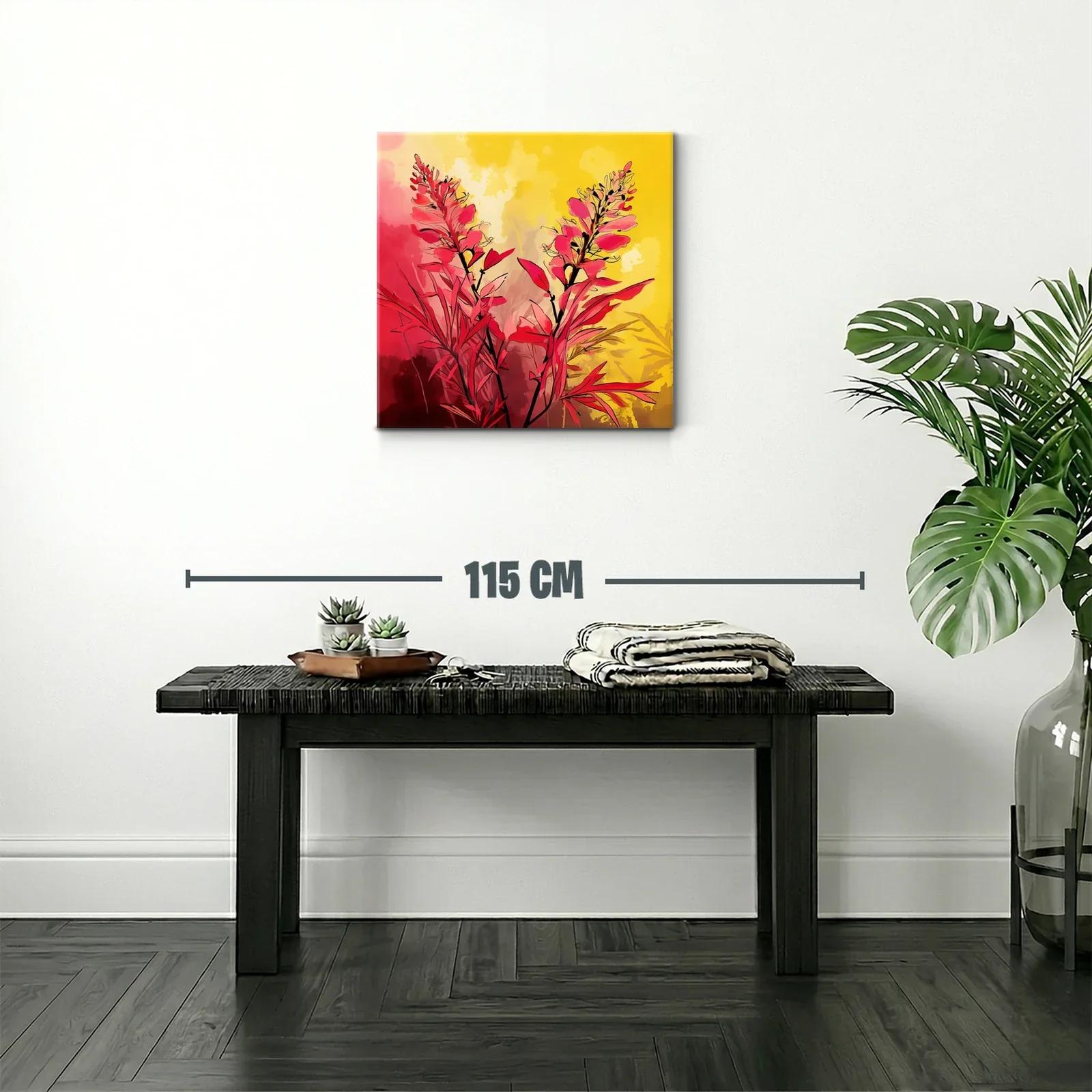 Florales vibrantes en tonos rojos y amarillos cálidos — miniatura 2
