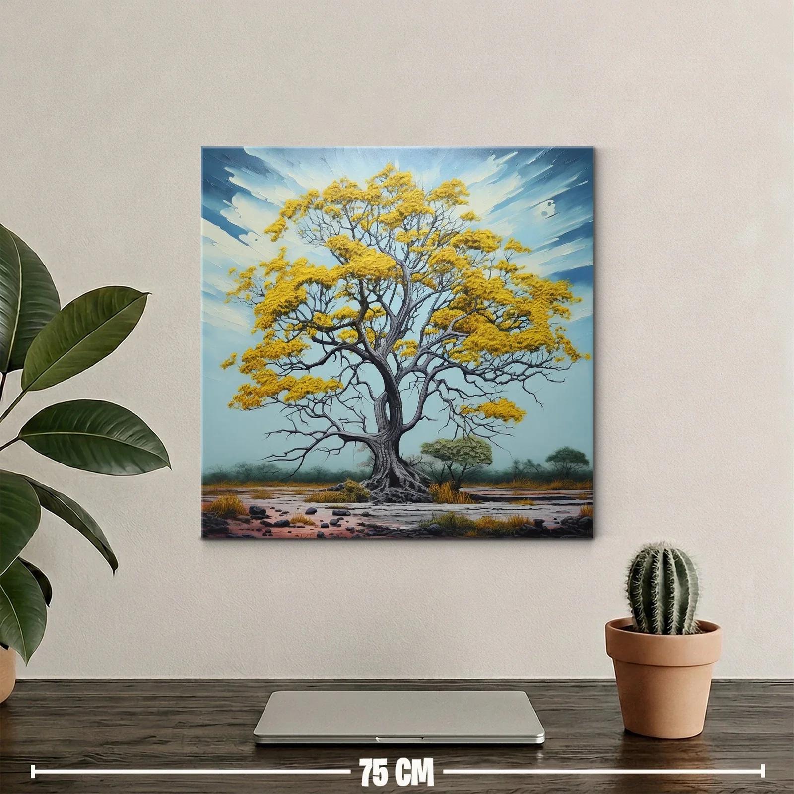 Árbol Dorado en Paisaje Sereno y Natural — miniatura 2