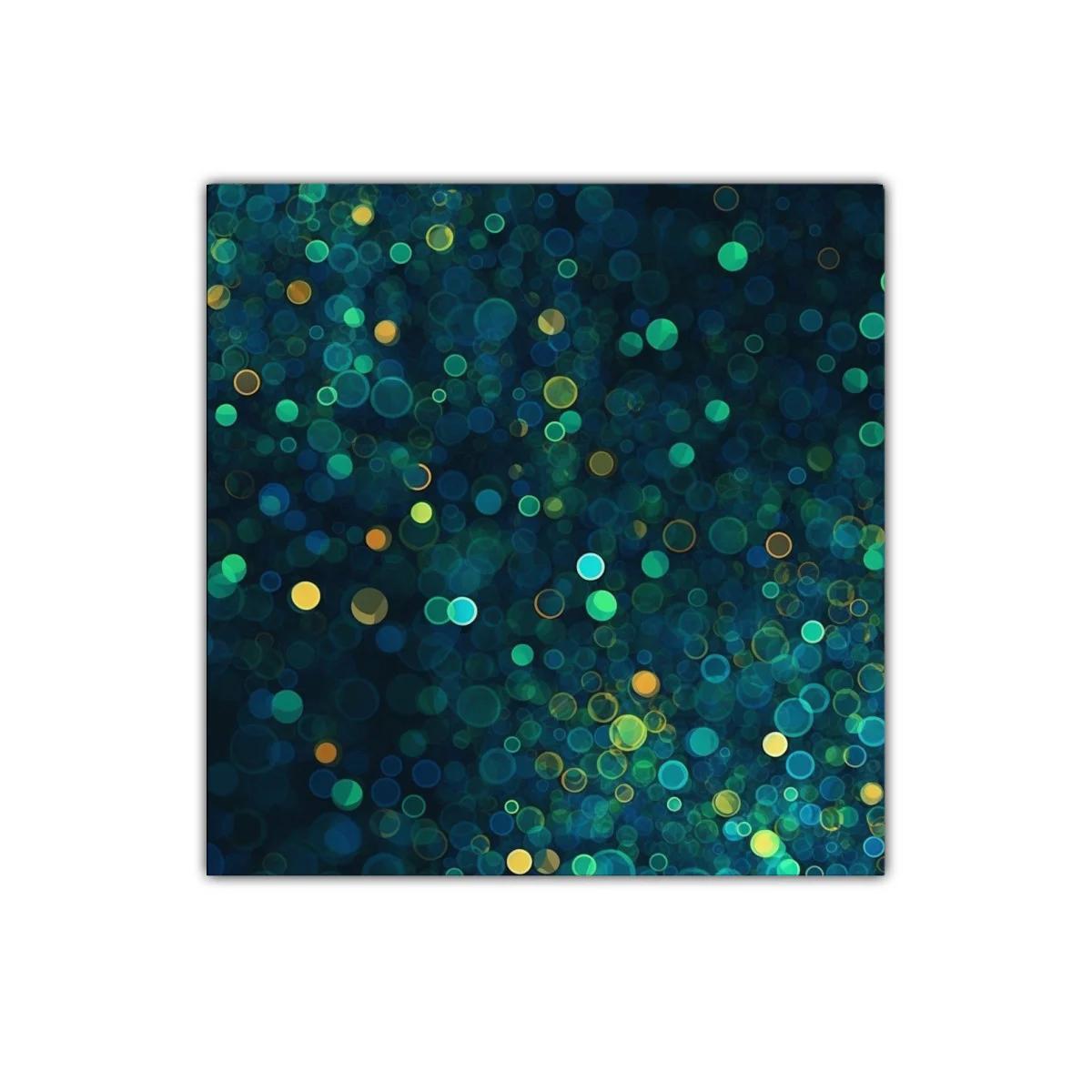 Cuadro abstracto con luces difusas en tonos verdes y azules — miniatura 1