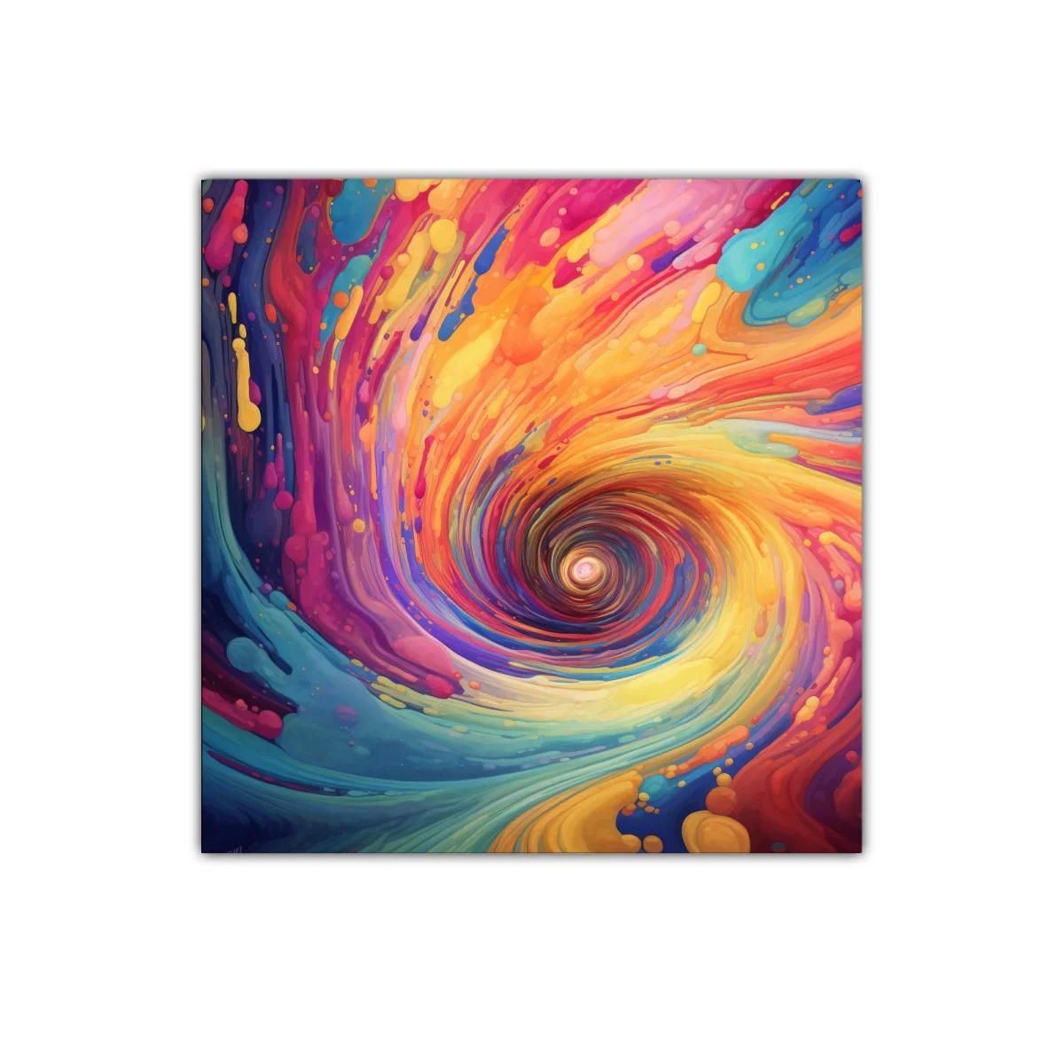 Torbellino de colores vibrantes y movimiento dinámico