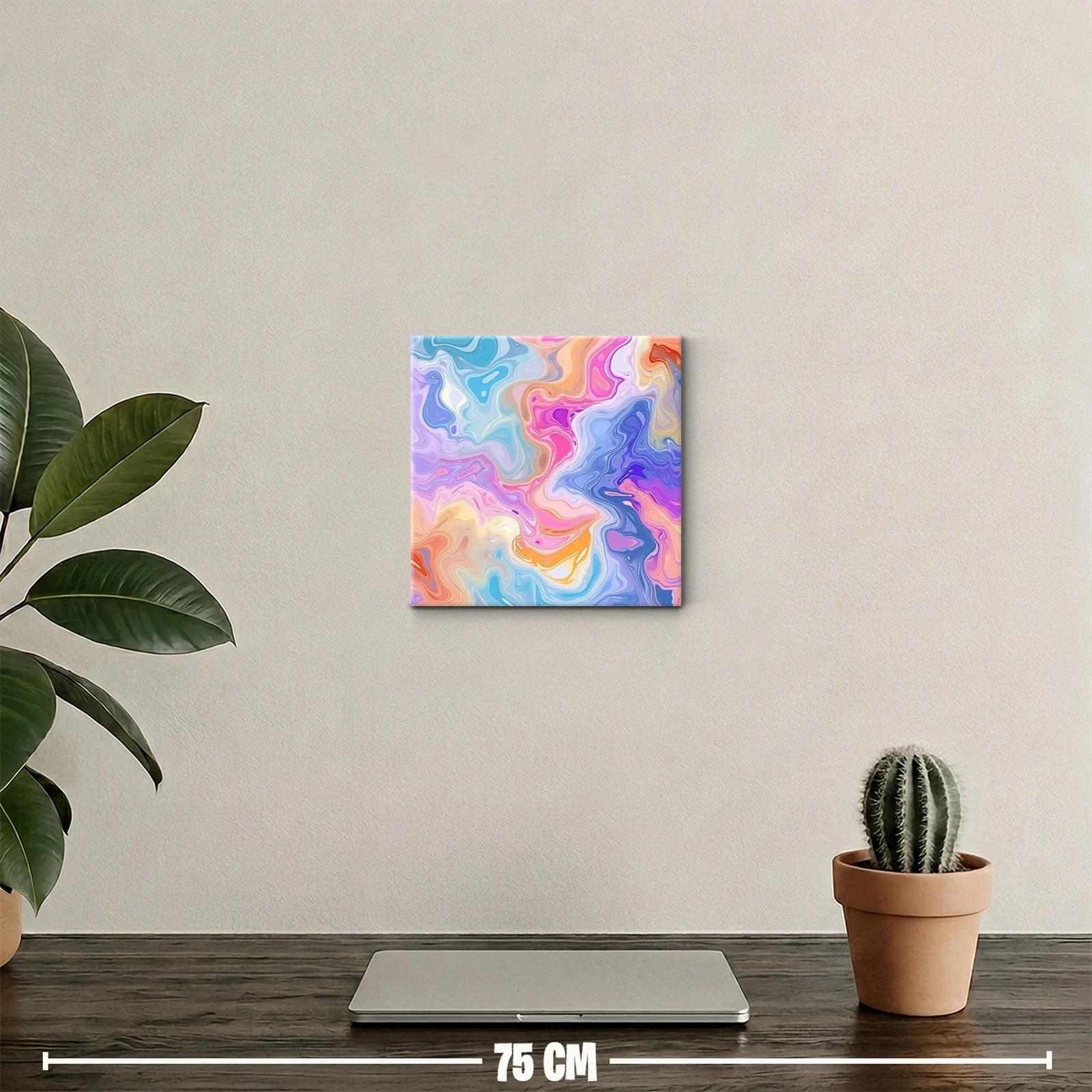 Cuadro abstracto en tonos pastel para decoración moderna — miniatura 2