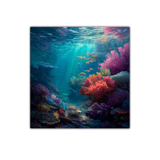 Fascinante arrecife de coral con peces coloridos