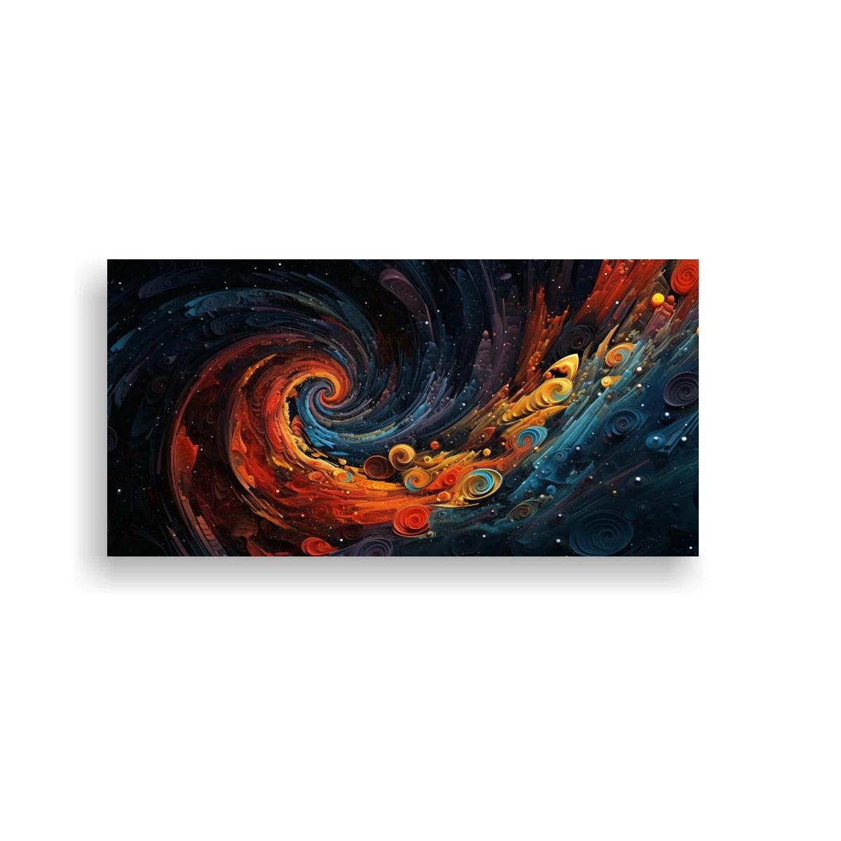 Cuadro espiral cósmica con vórtice de color — imagen principal