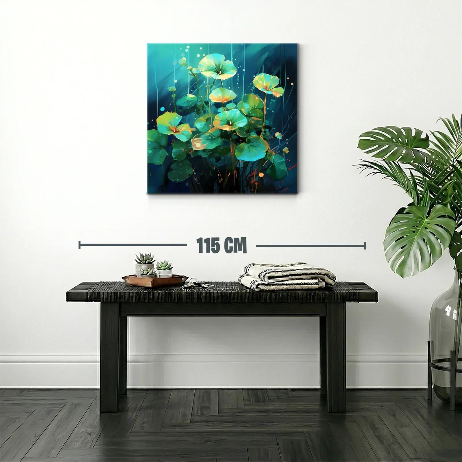 Elegancia natural con flores en tonos azul y verde — miniatura 2