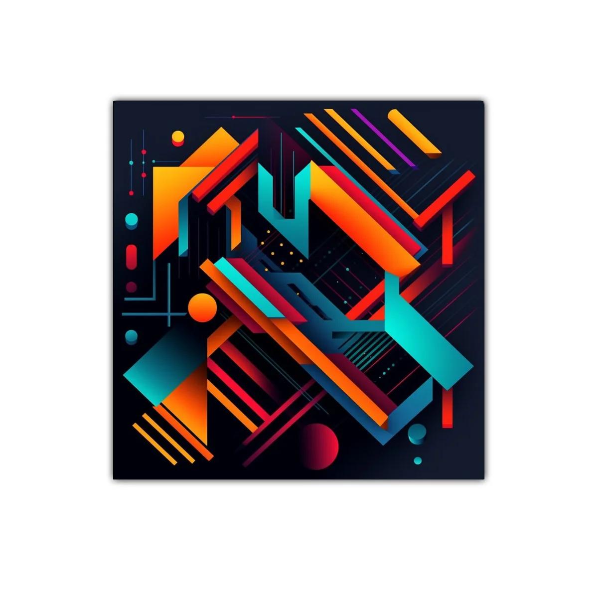 Composición geométrica vibrante con tonos cálidos — imagen principal