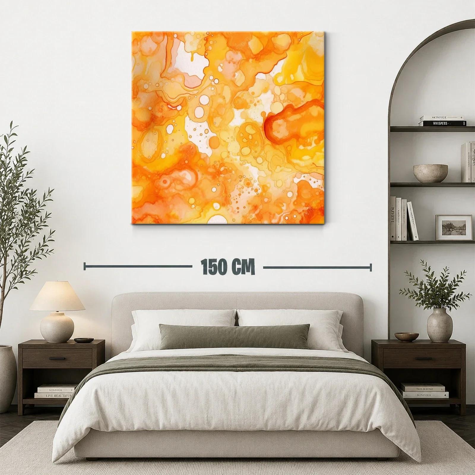 Arte abstracto en tonos cálidos y vibrantes naranja y amarillo — miniatura 3