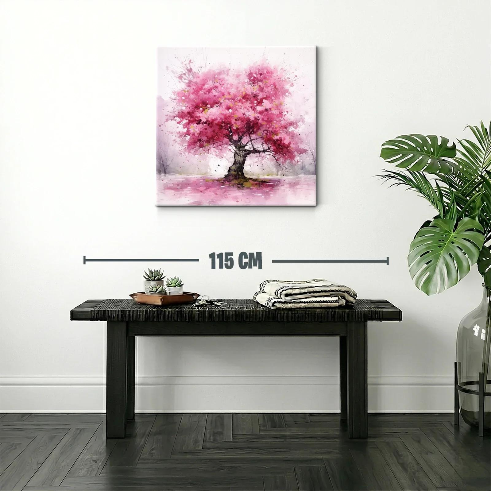 Árbol de flores rosas que llena de vida el espacio — miniatura 2