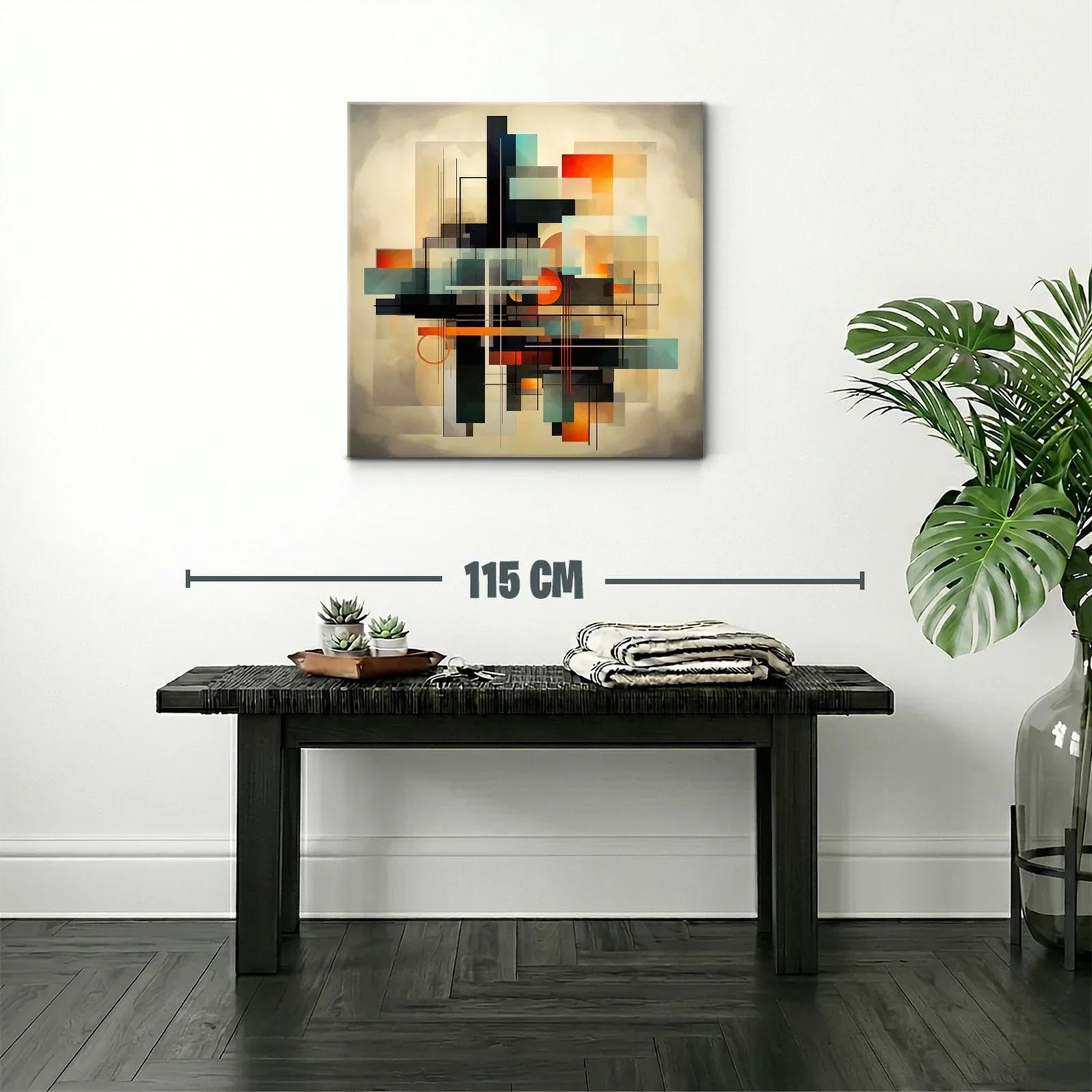 Composición abstracta con formas geométricas y tonos cálidos — miniatura 2