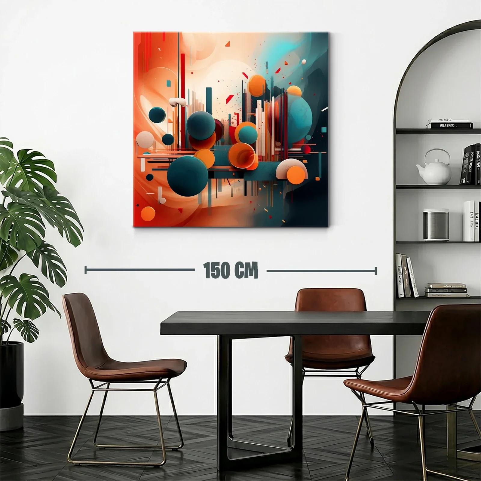 Composición abstracta con formas geométricas y tonos cálidos — miniatura 2