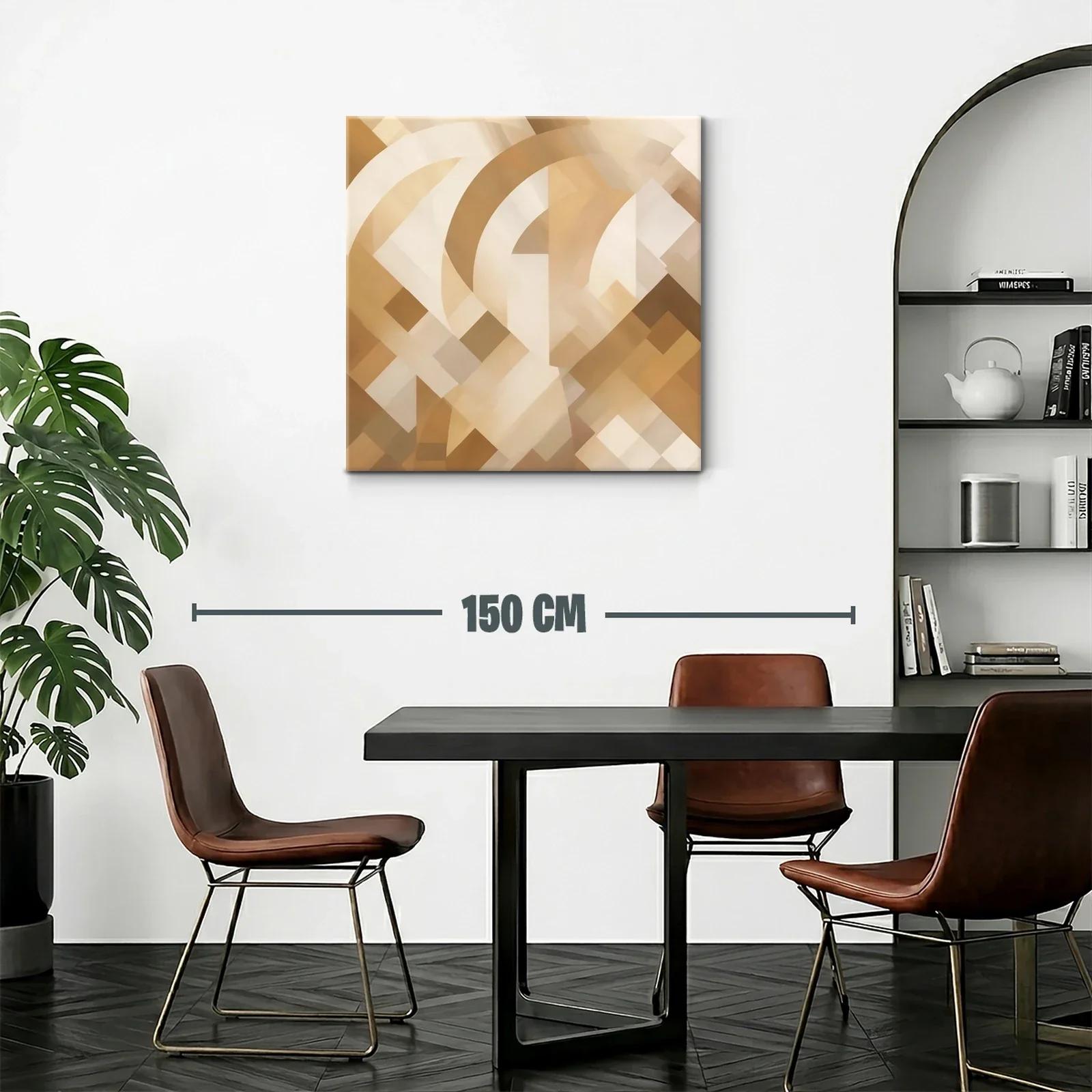 Composición geométrica en tonos tierra y beige — miniatura 2