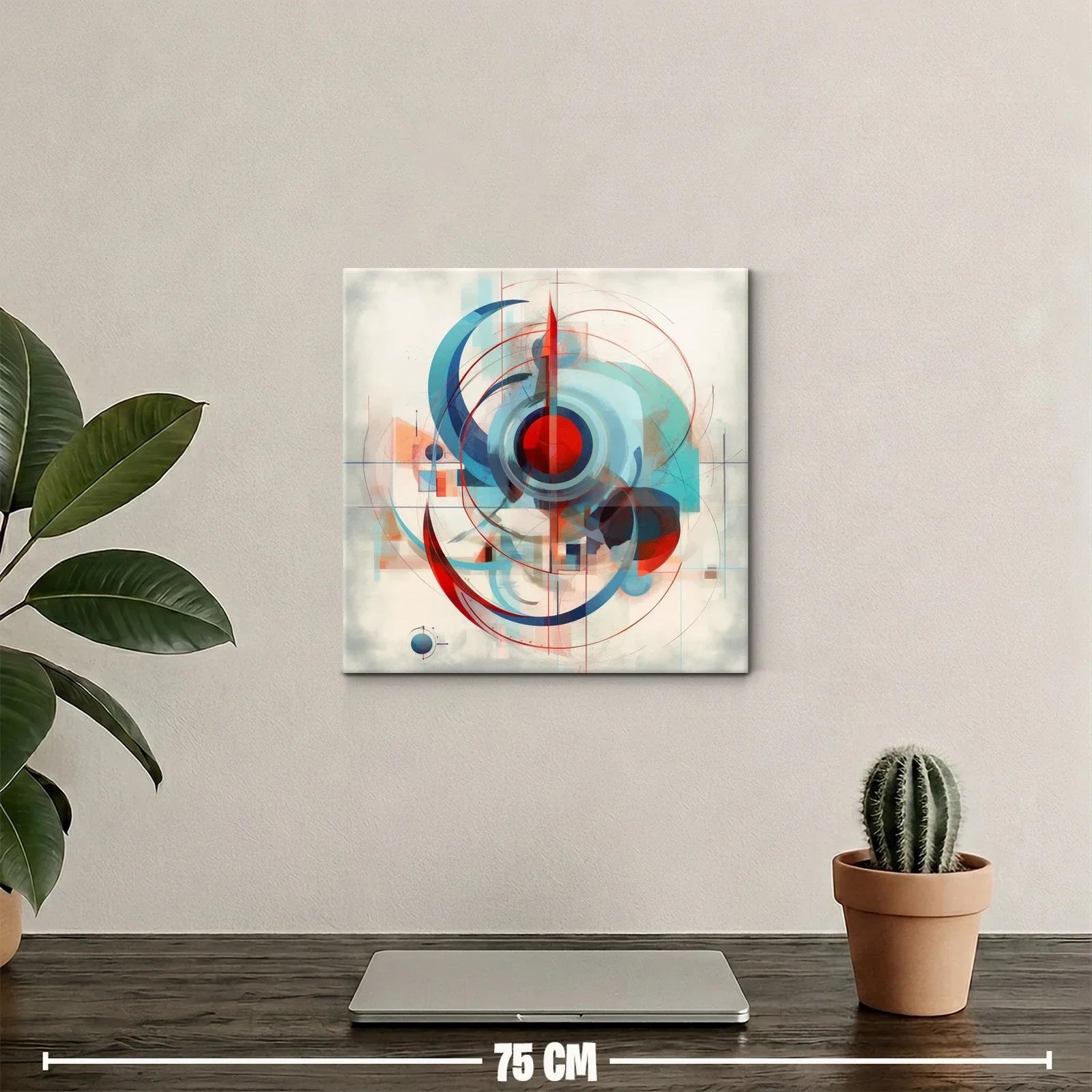 Composición abstracta con dinámicas formas curvas y líneas — miniatura 2