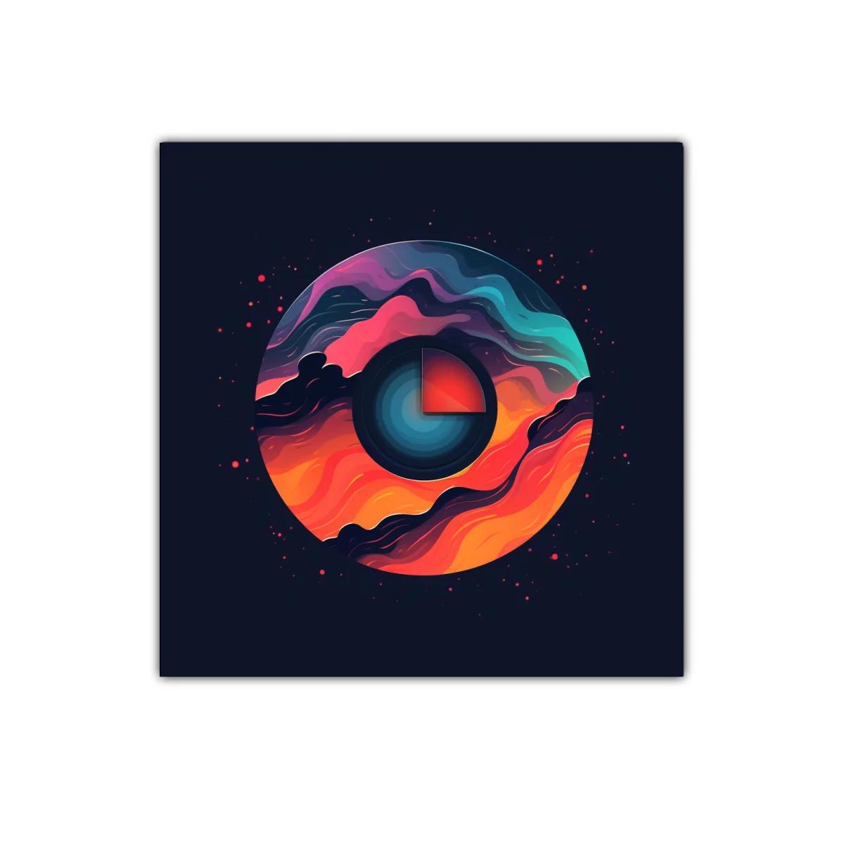 Arte abstracto circular con vibrantes ondas de color — imagen principal