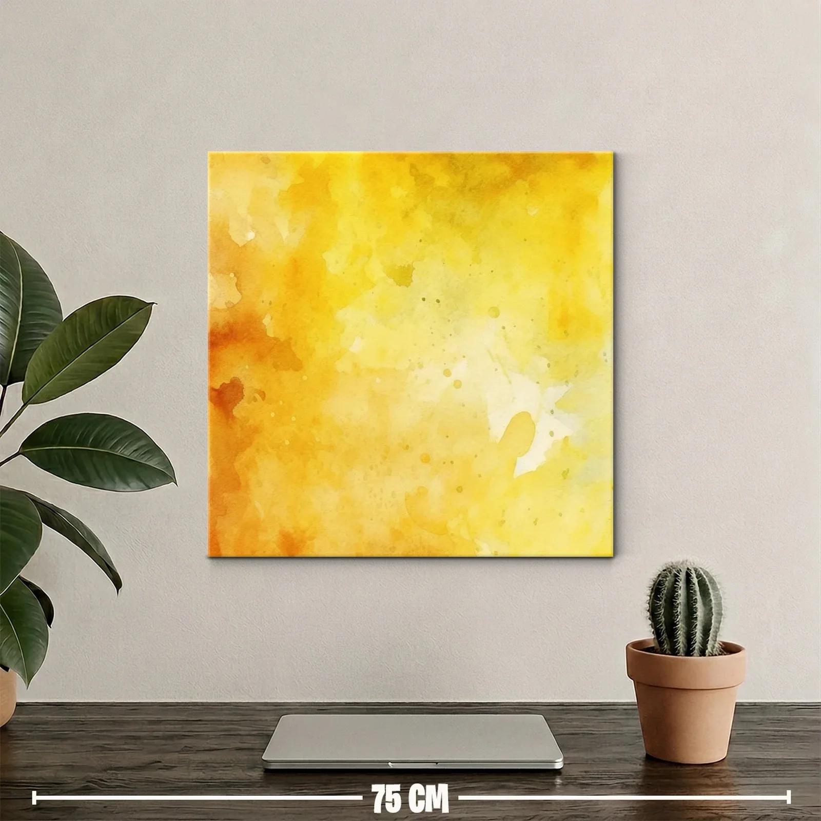 Cuadro abstracto en tonos cálidos y dorados luminosos — miniatura 2