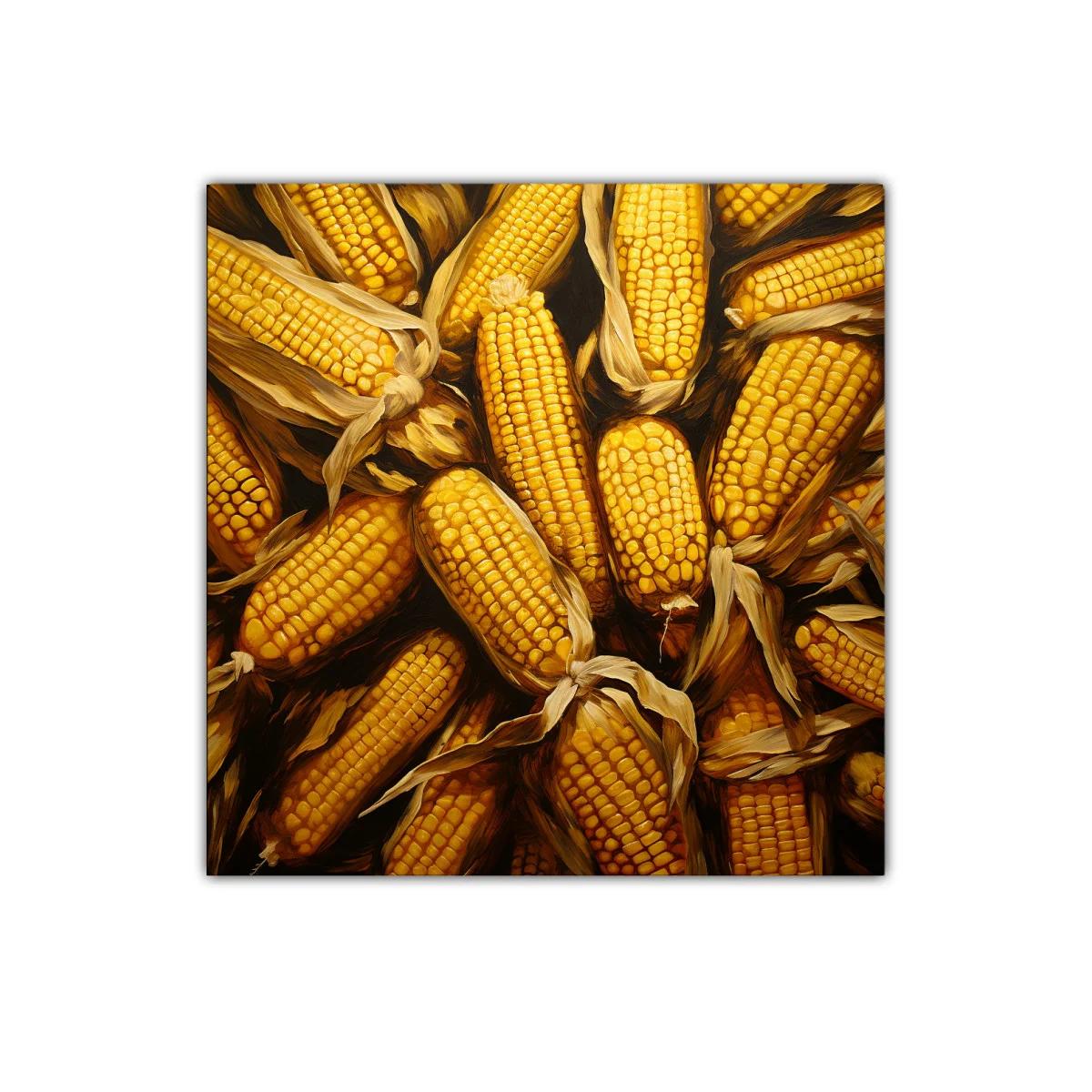 Cuadro con maíz dorado lleno de textura y calidez — imagen principal