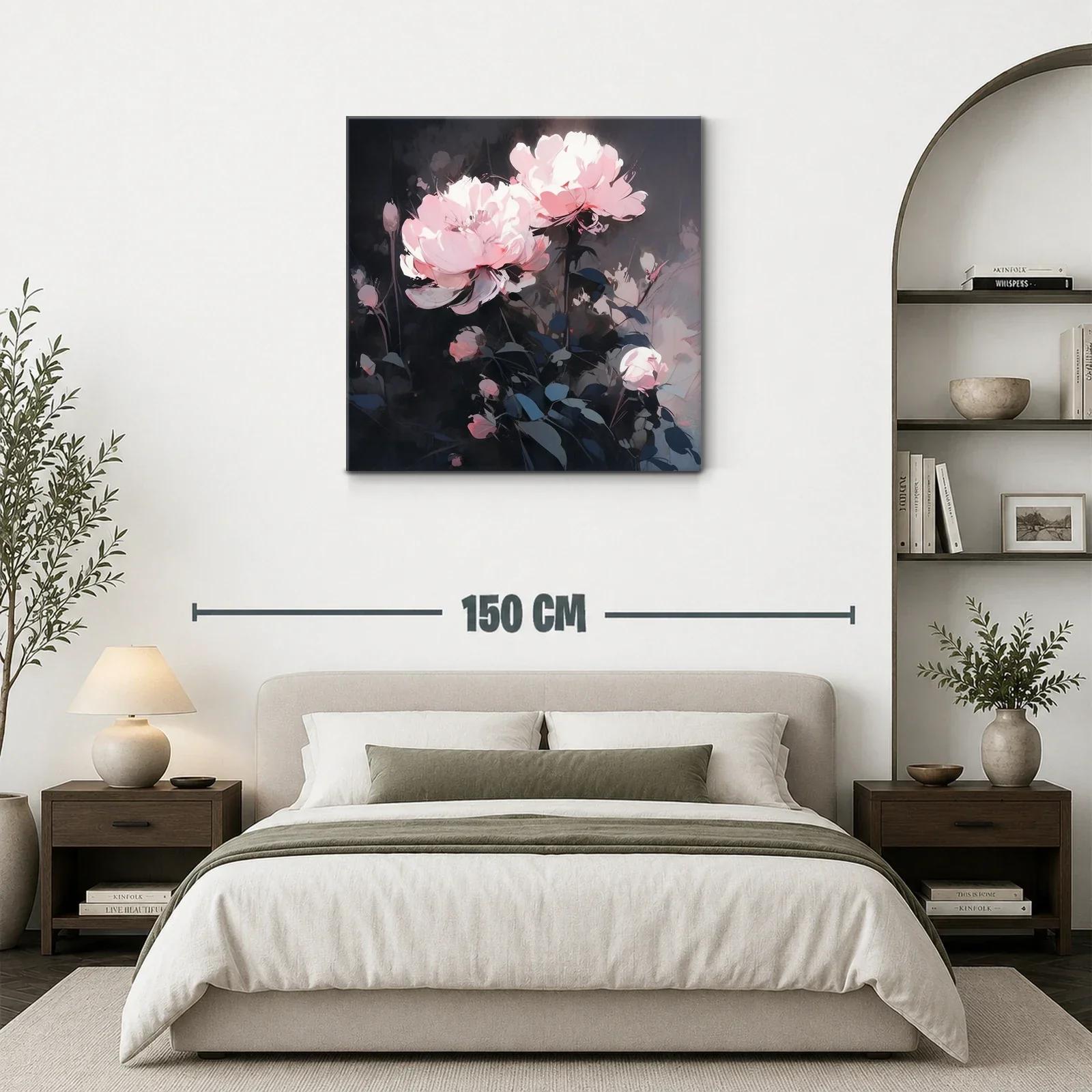 Flores delicadas en tonos suaves sobre fondo oscuro — miniatura 3