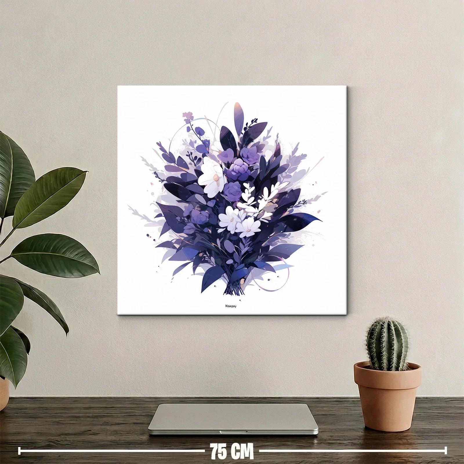 Elegante ramo floral en tonos violetas y blancos — miniatura 2