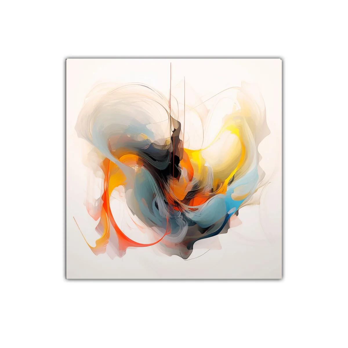 Composición abstracta en tonos cálidos y fríos para interiores modernos — imagen principal